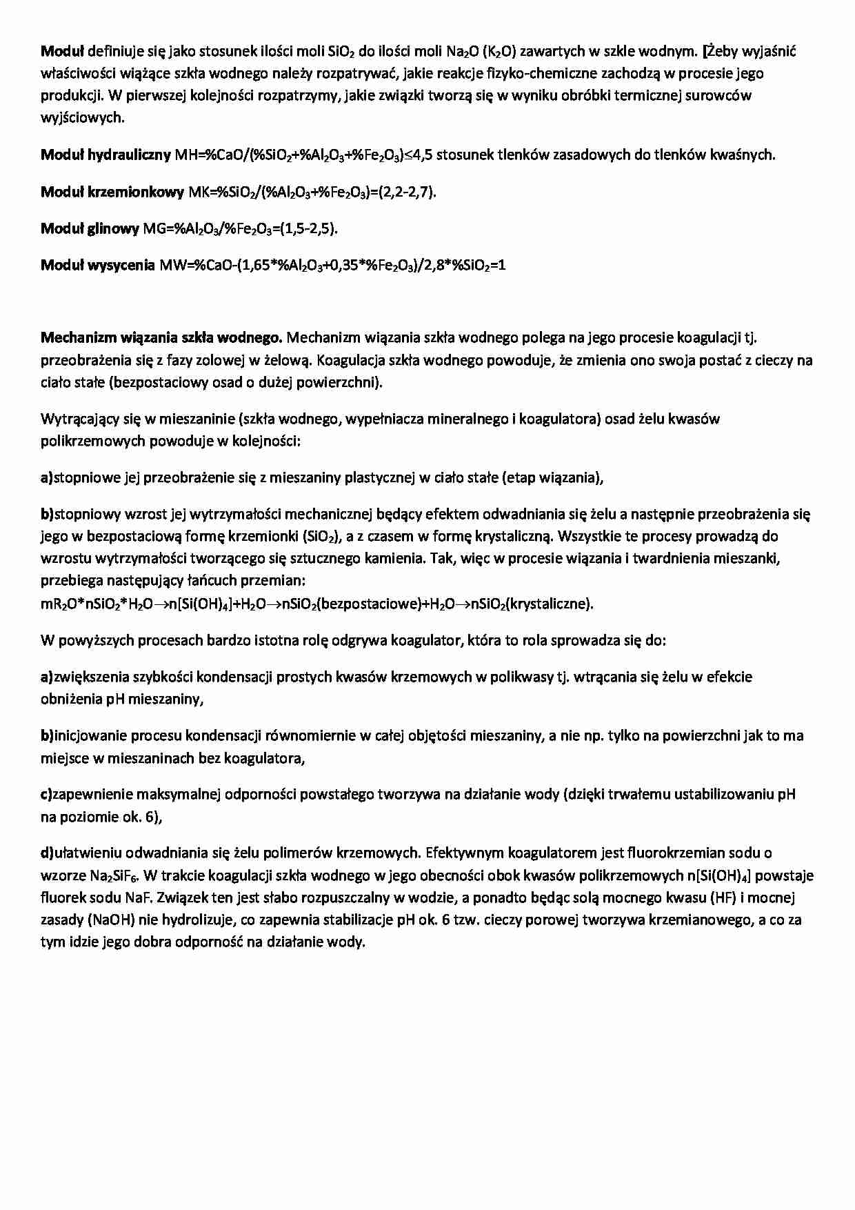 Wykład - moduł i proces wiązania szkła - strona 1