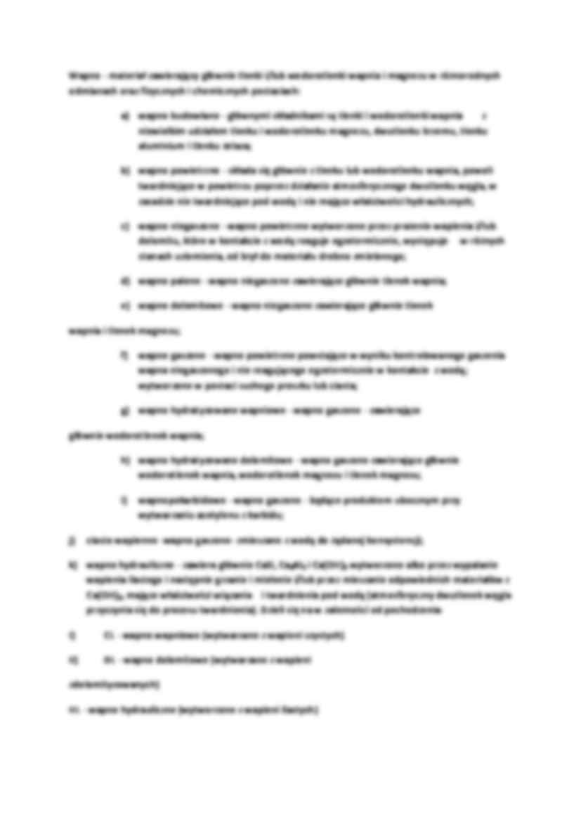 Surowce używane do otrzymywania wapna budowlanego - ćwiczenia - strona 2