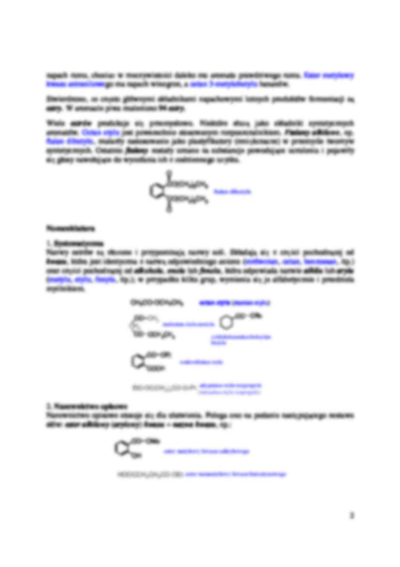 Estry kwasów karboksylowych - omówienie  - strona 2