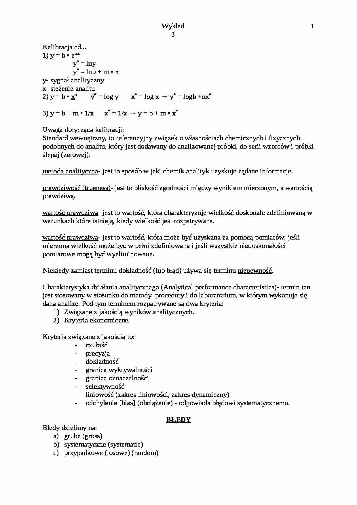 Analiza lądowa - Wykład 3 - strona 1