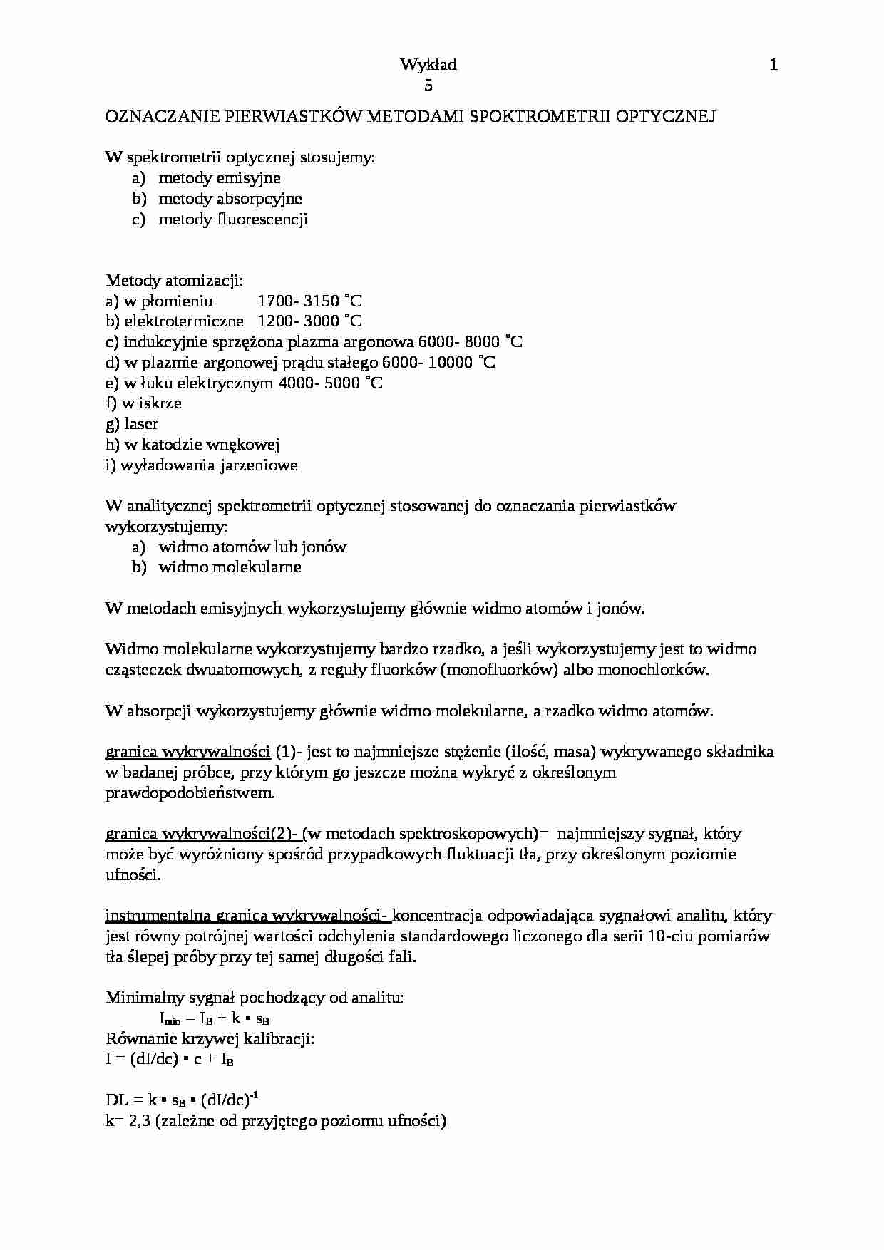 Analiza lądowa - Wykład5 - strona 1