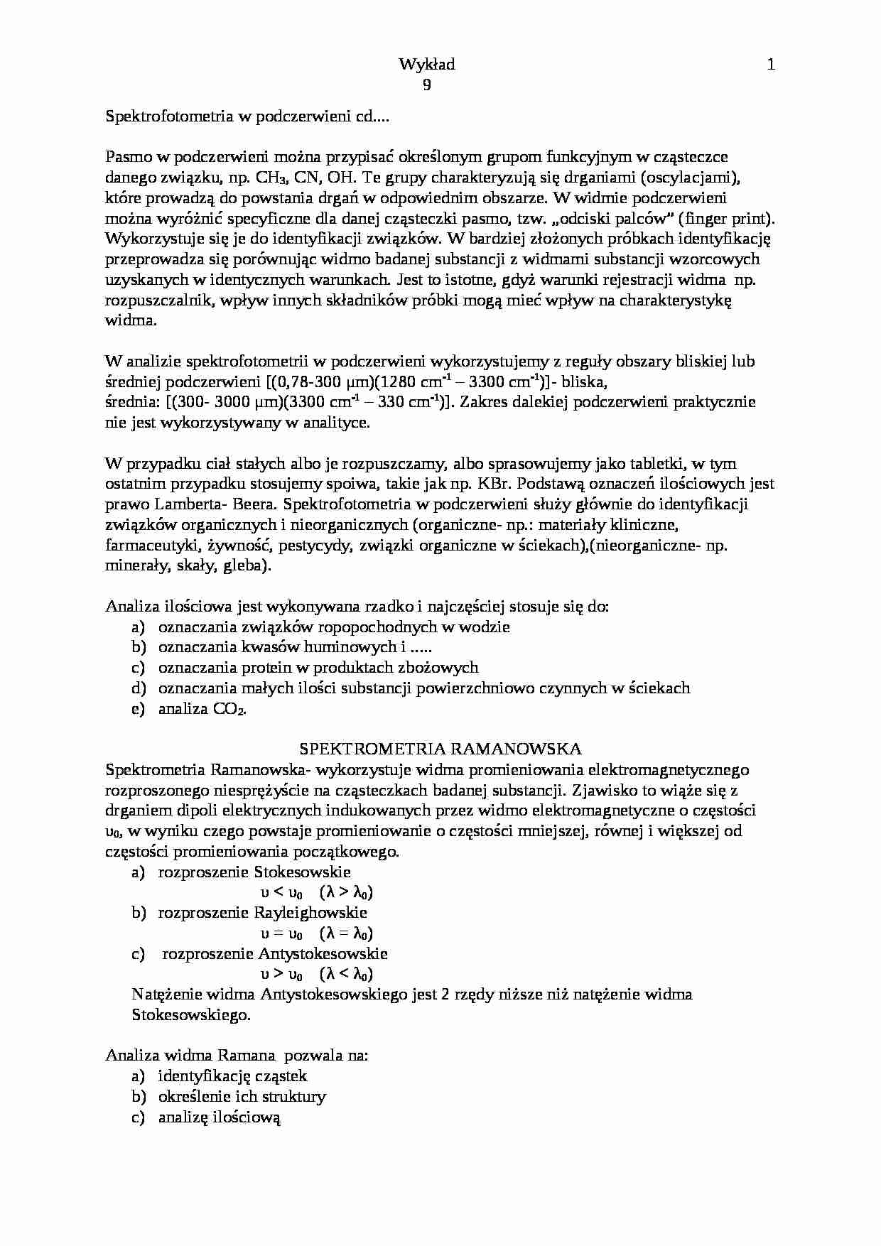 Analiza lądowa - Wykład 9 - strona 1