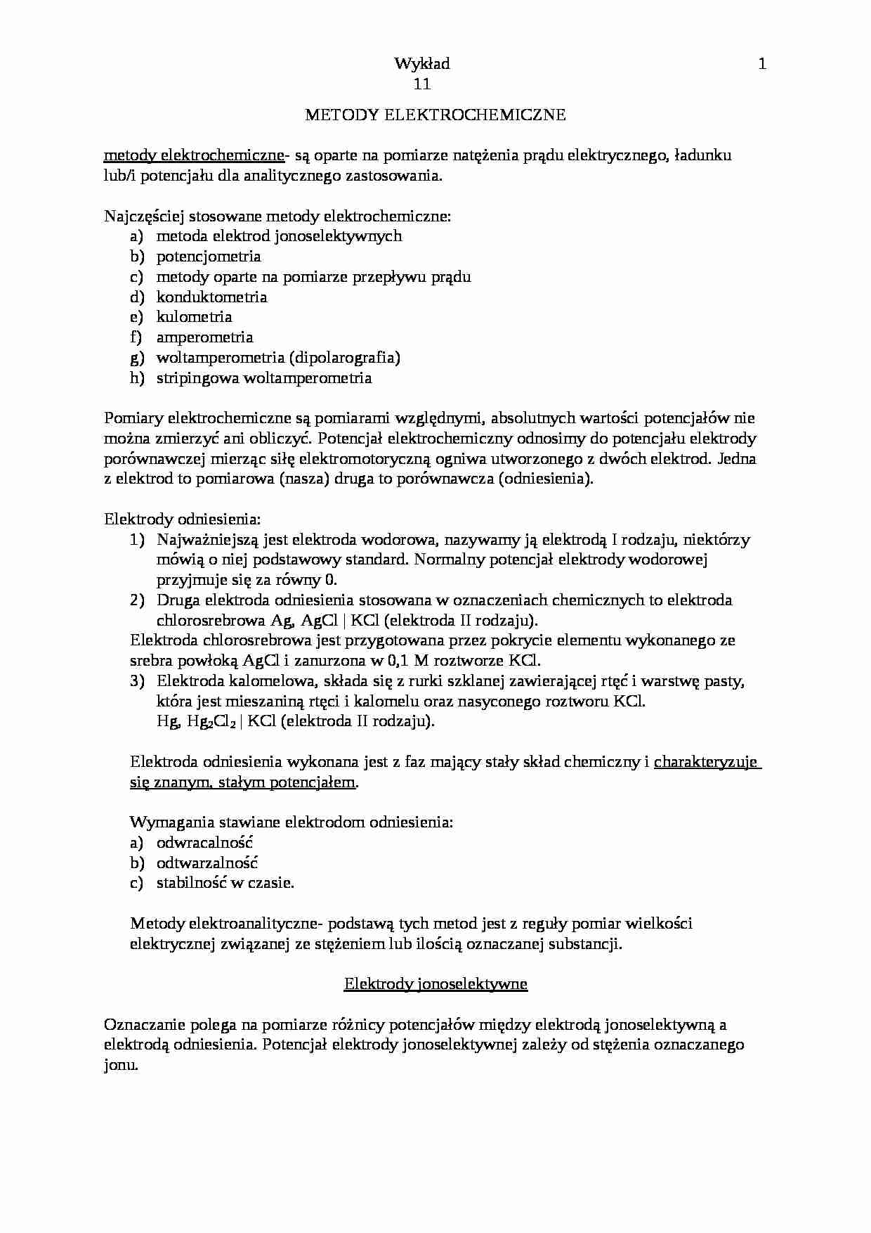 Analiza lądowa - Wykład 11 - strona 1