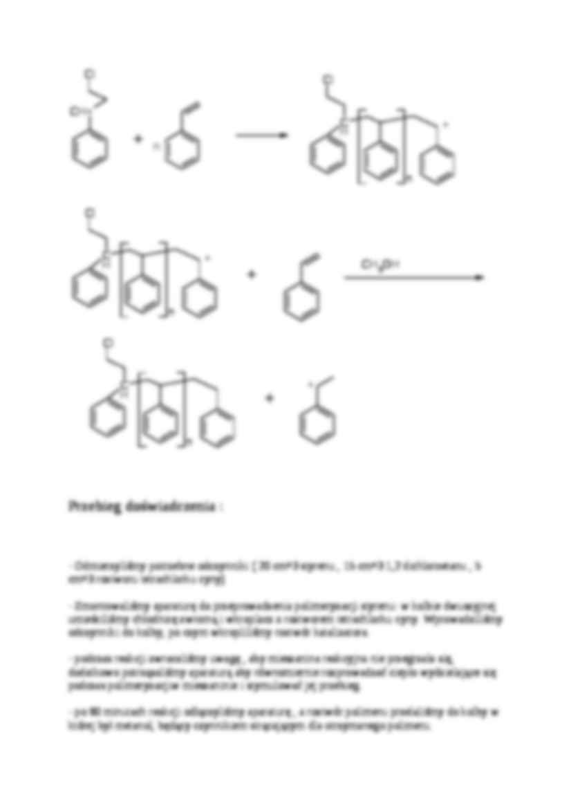 Polimeryzacja kationowa styrenu - omówienie  - strona 3