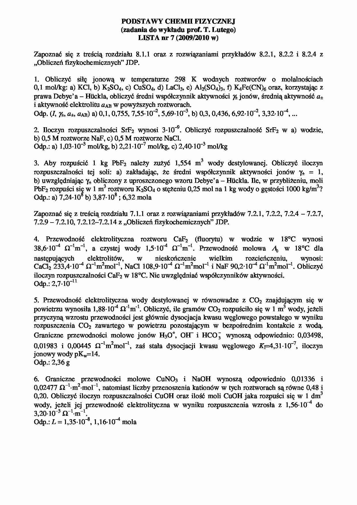 Obliczenia fizykochemiczne - omówienie  - strona 1