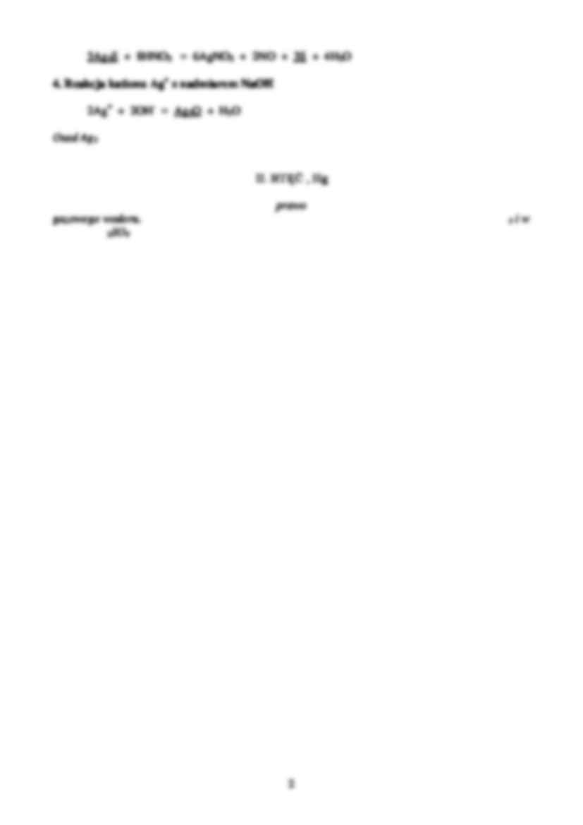 Reakcje charakterystyczne kationów - omówienie  - strona 2