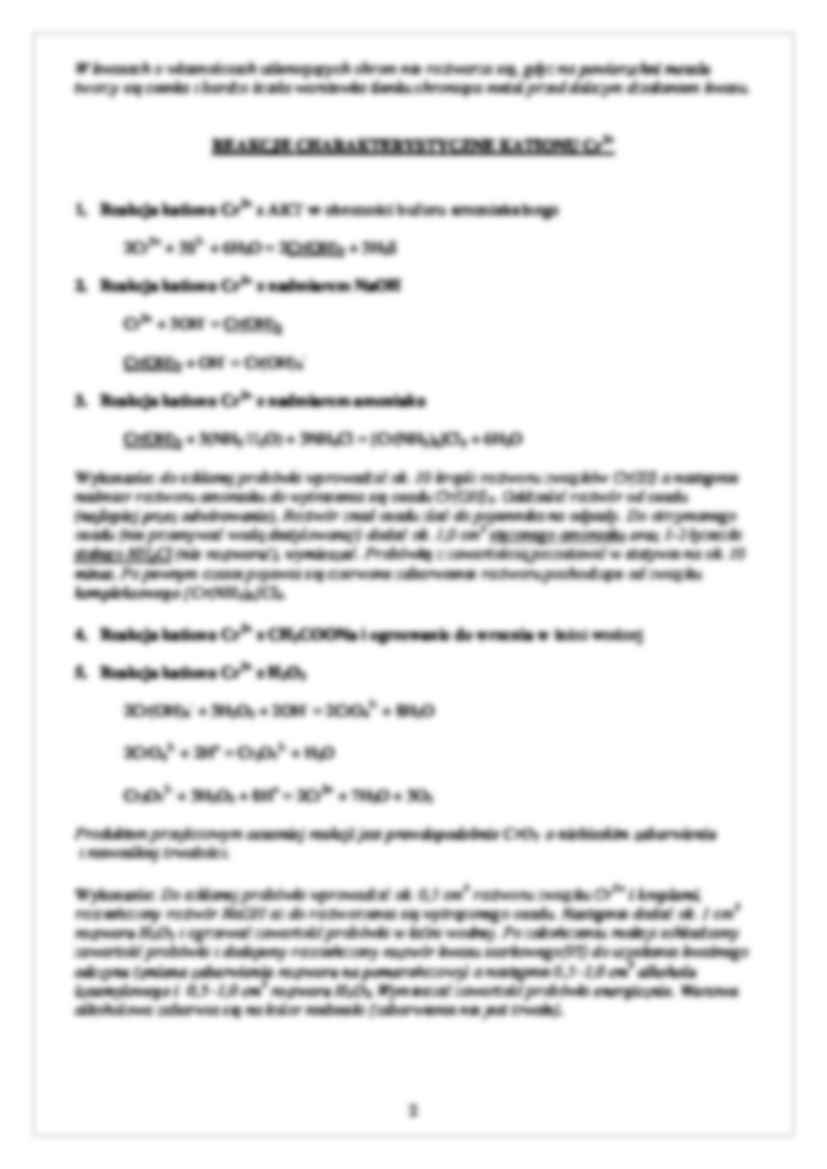 chemia nieorganiczna - reakcje  charakterystyczne kationów  4 - strona 2