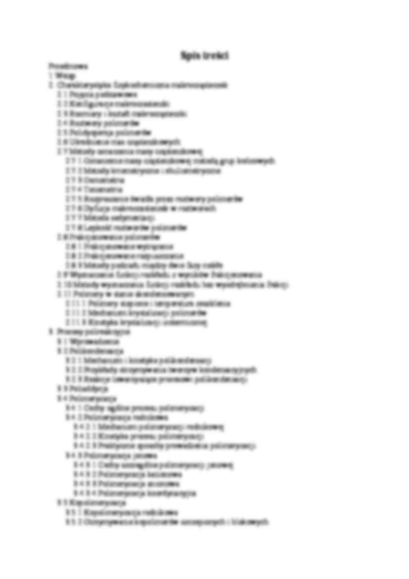 Chemia fizyczna polimerów - omówienie  - strona 2