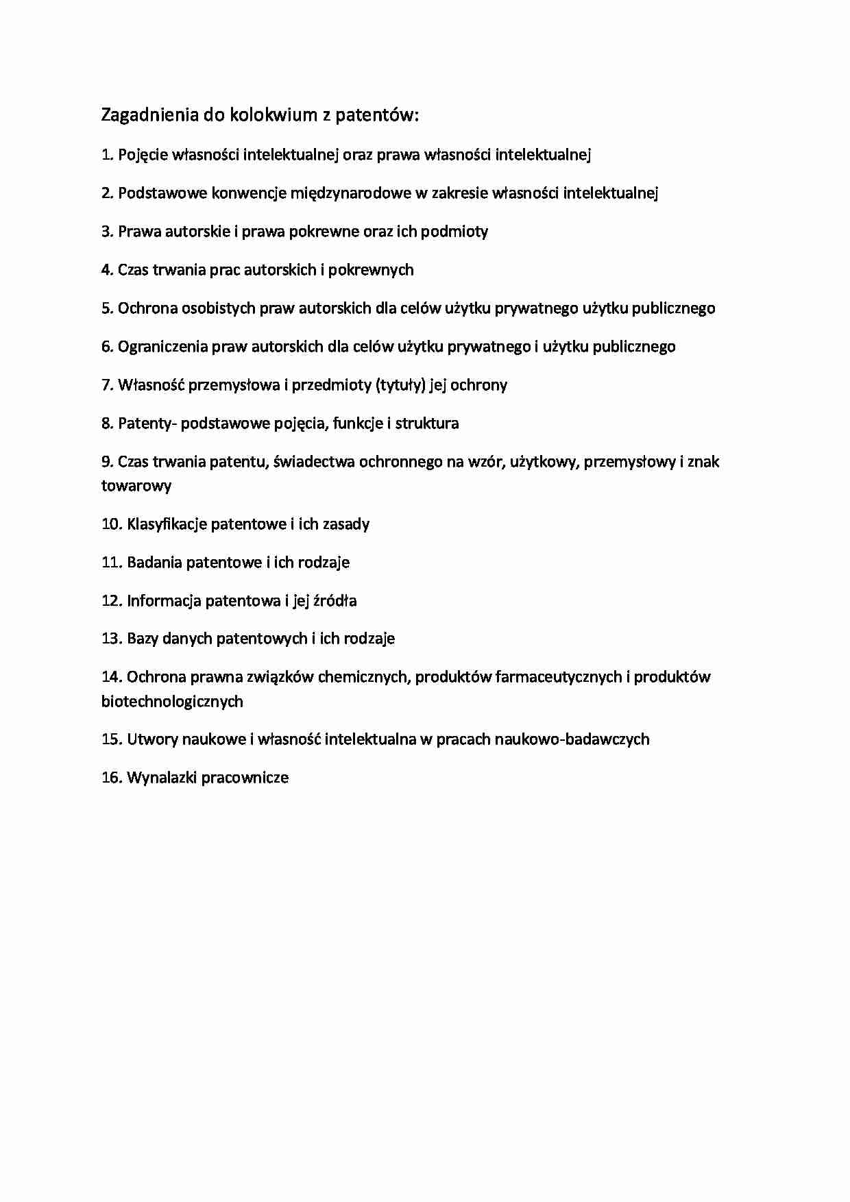 Zagadnienia do kolokwium - strona 1