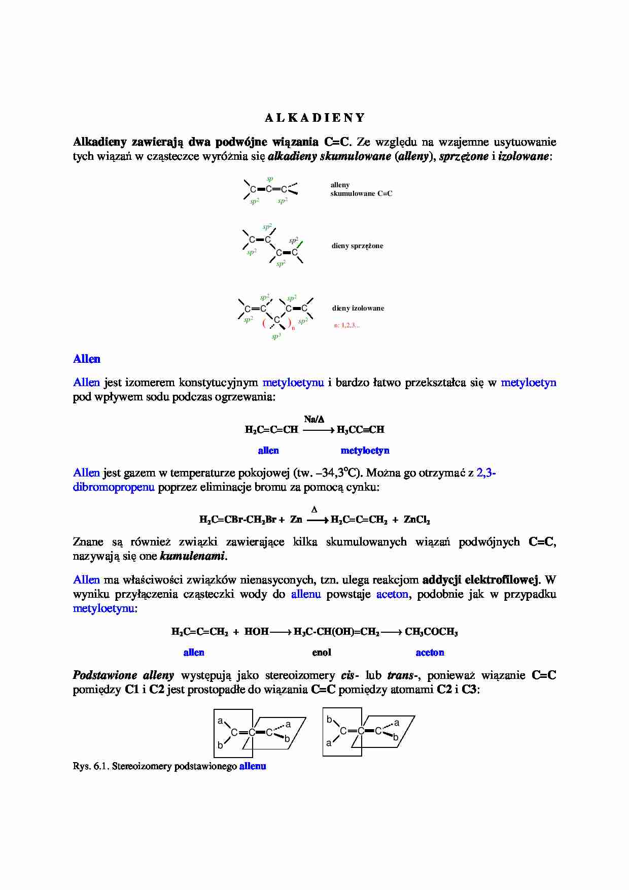 Alkadieny - omówienie  - strona 1
