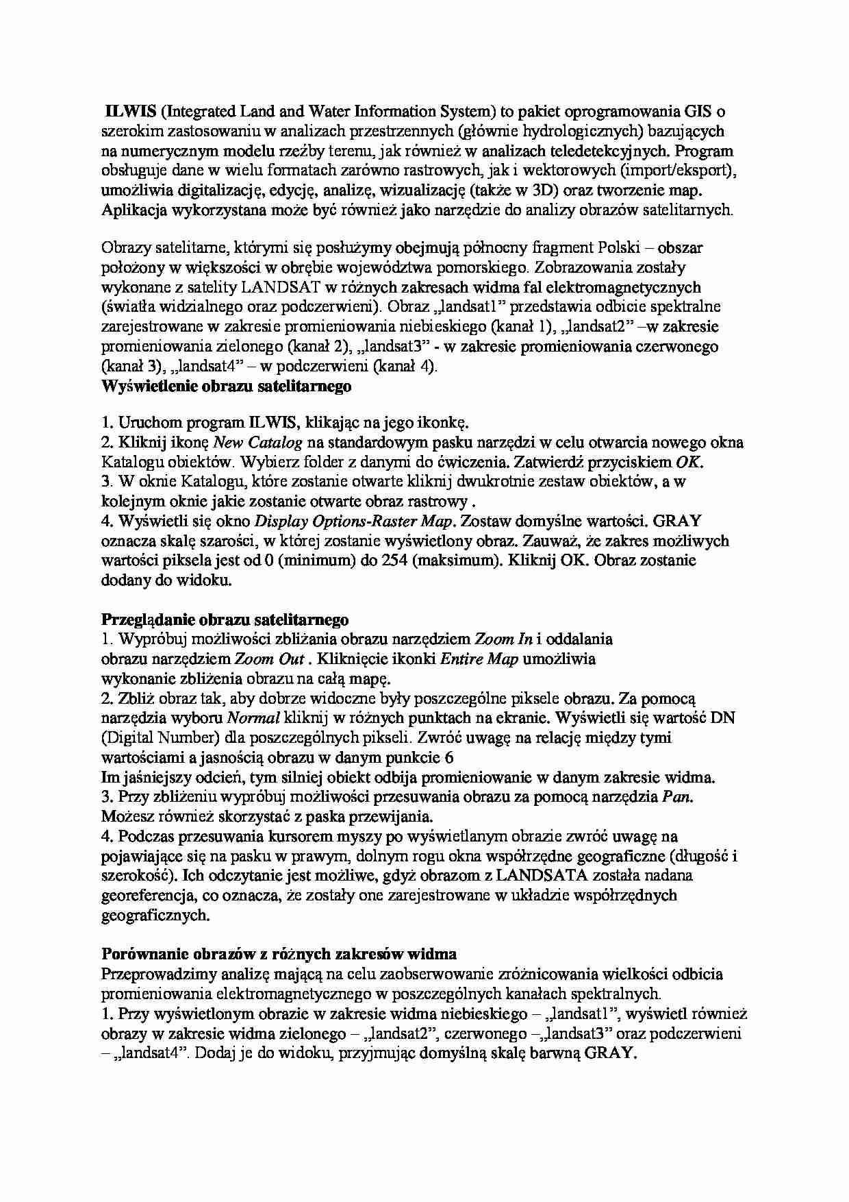 Integrated Land and Water Information System - strona 1