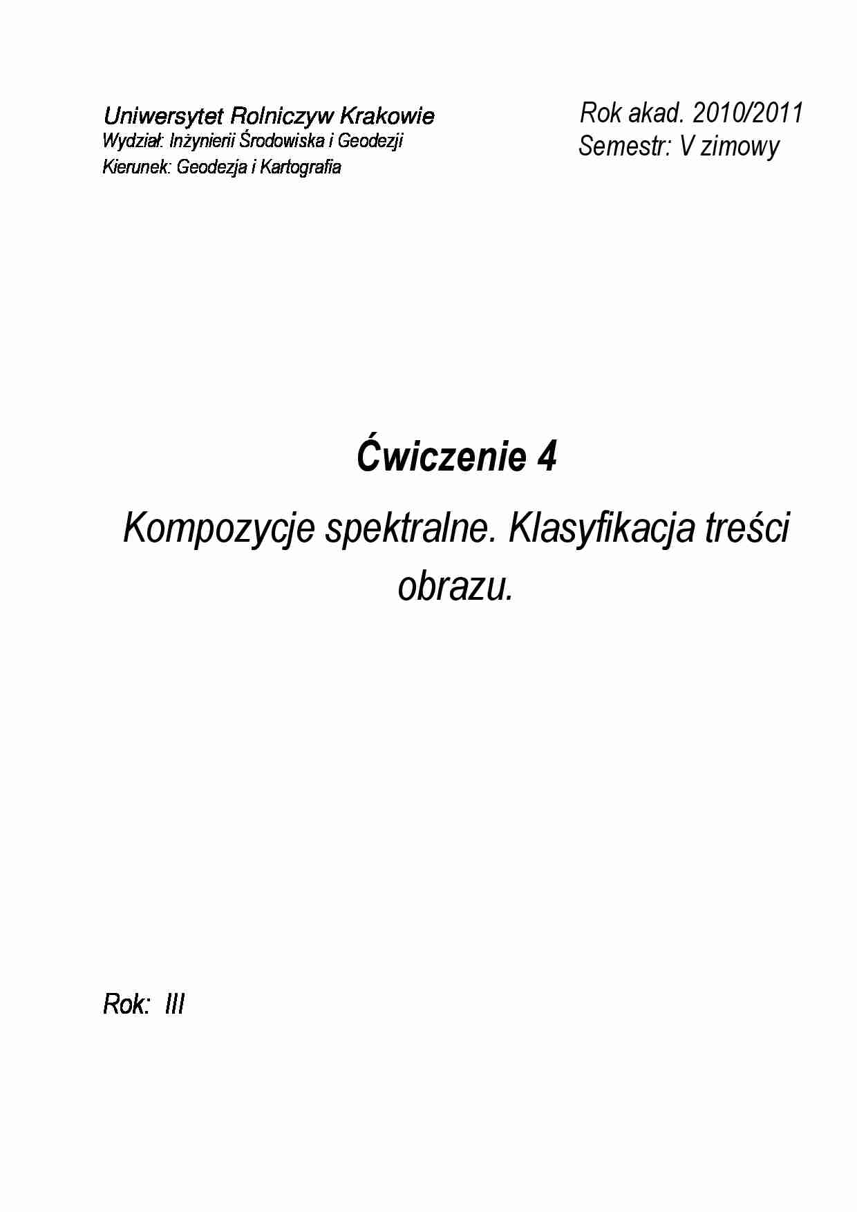 Kompozycje spektralne - ćwiczenia - strona 1