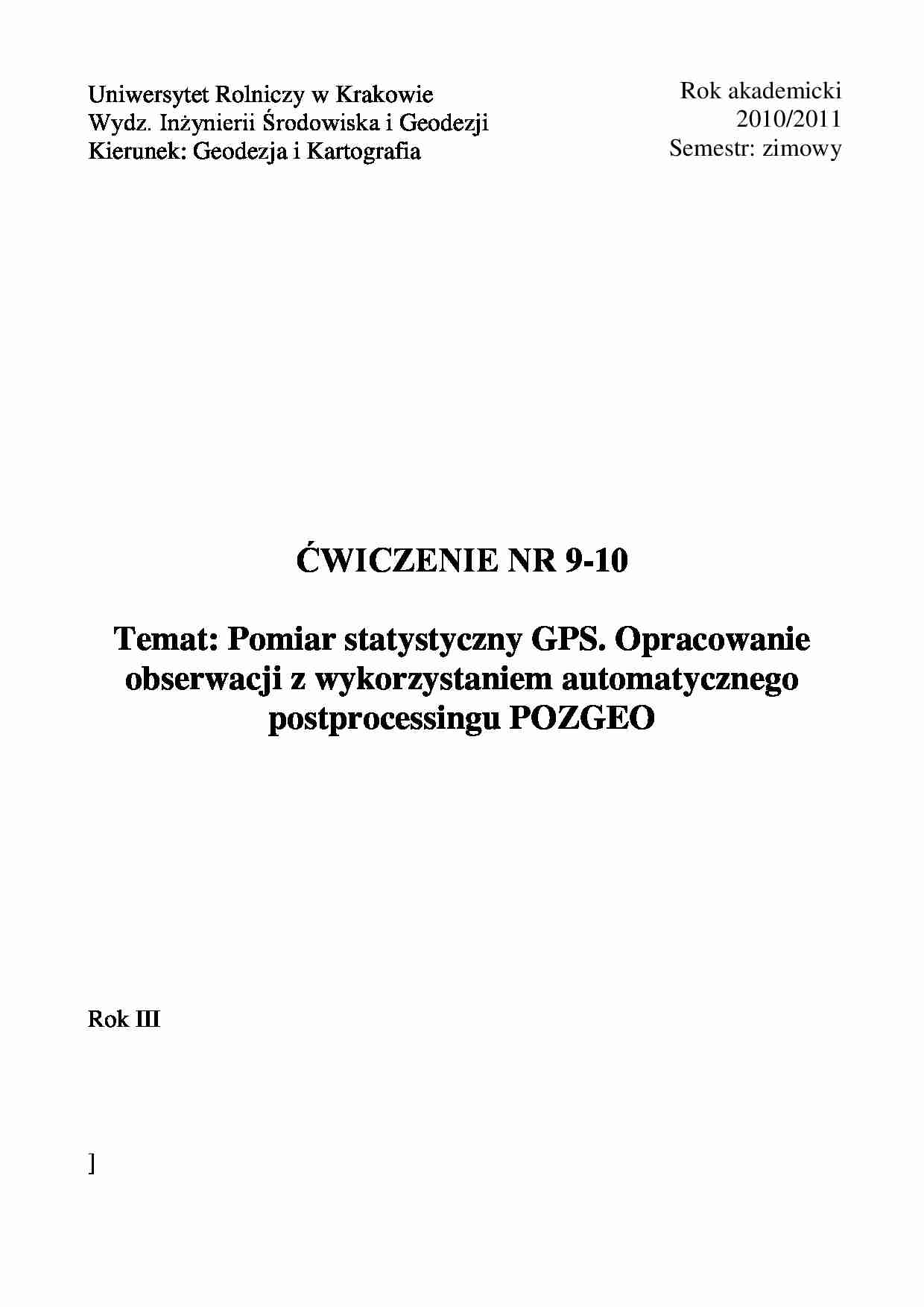 Pomiar statystyczny GPS - operat - strona 1