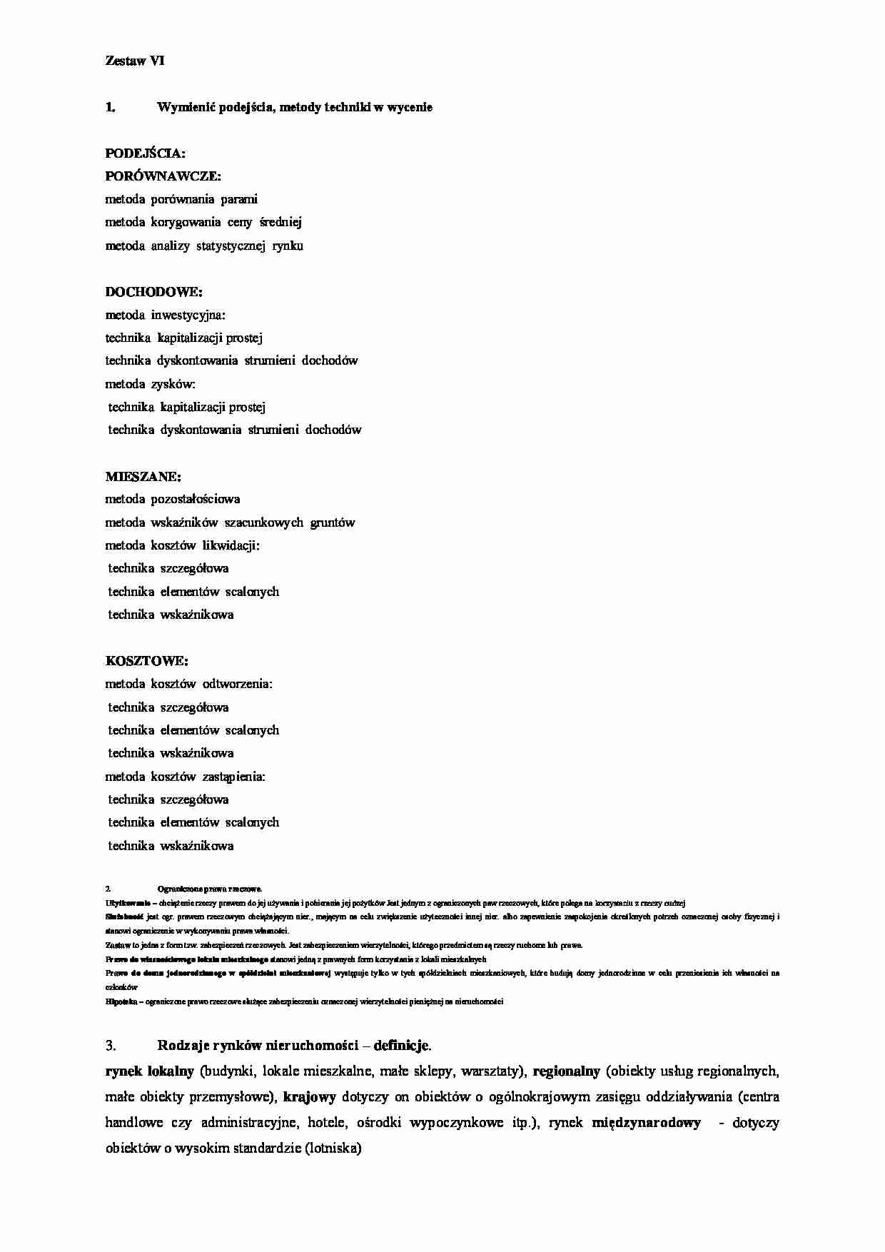 Egzamin - opracowany - zestaw VI - strona 1