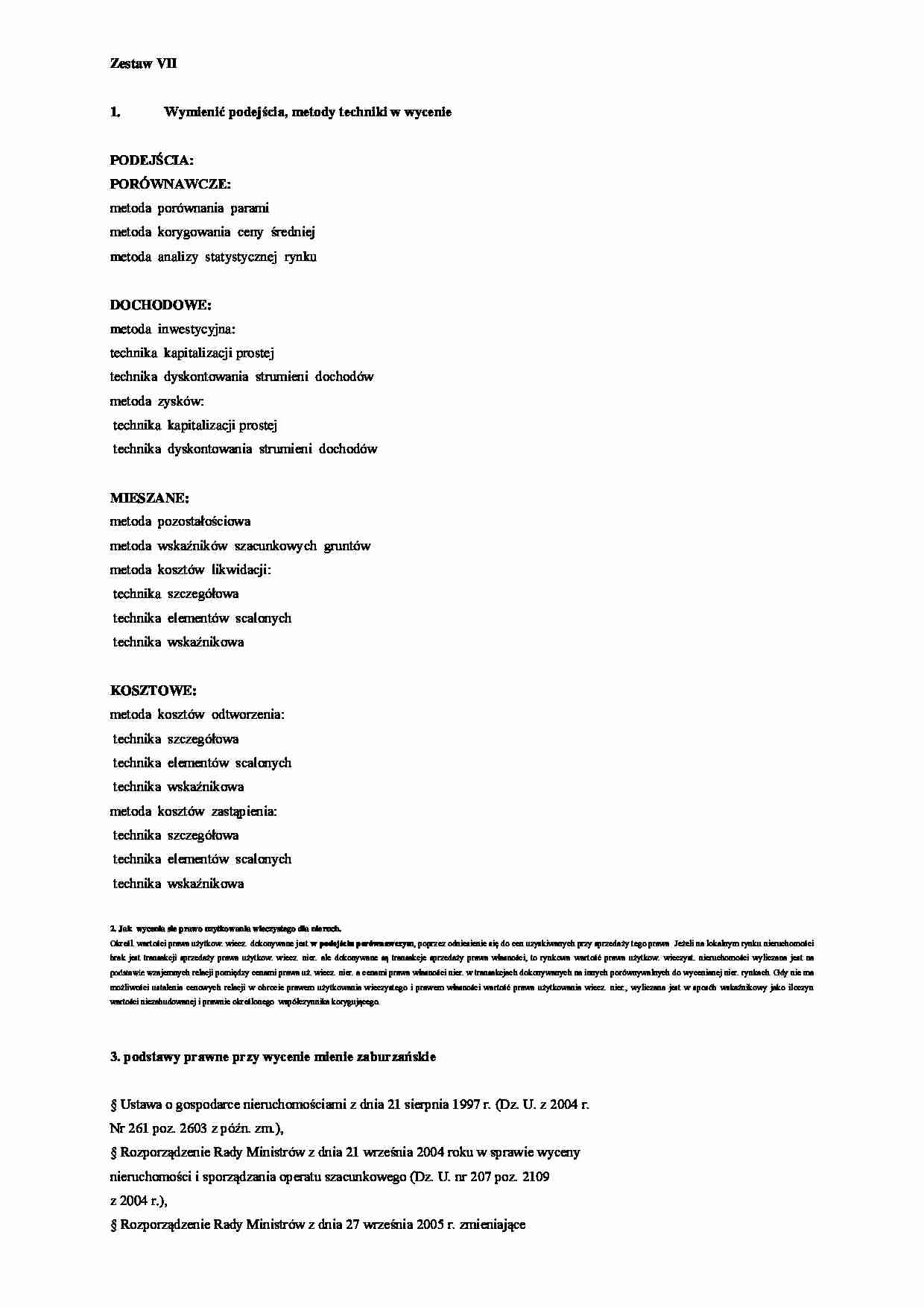 Egzamin - opracowany - zestaw VII - strona 1