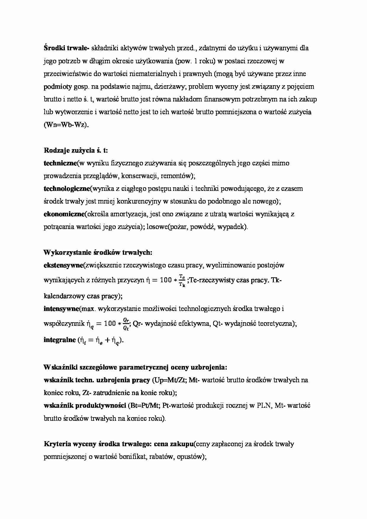  Środki trwałe - omówienie - strona 1