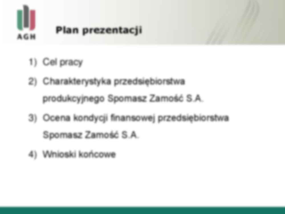 Wybrane instrumenty oceny kondycji finansowej przedsi_biorstwa na wybranym przyk_adzie- prezentacja - strona 2