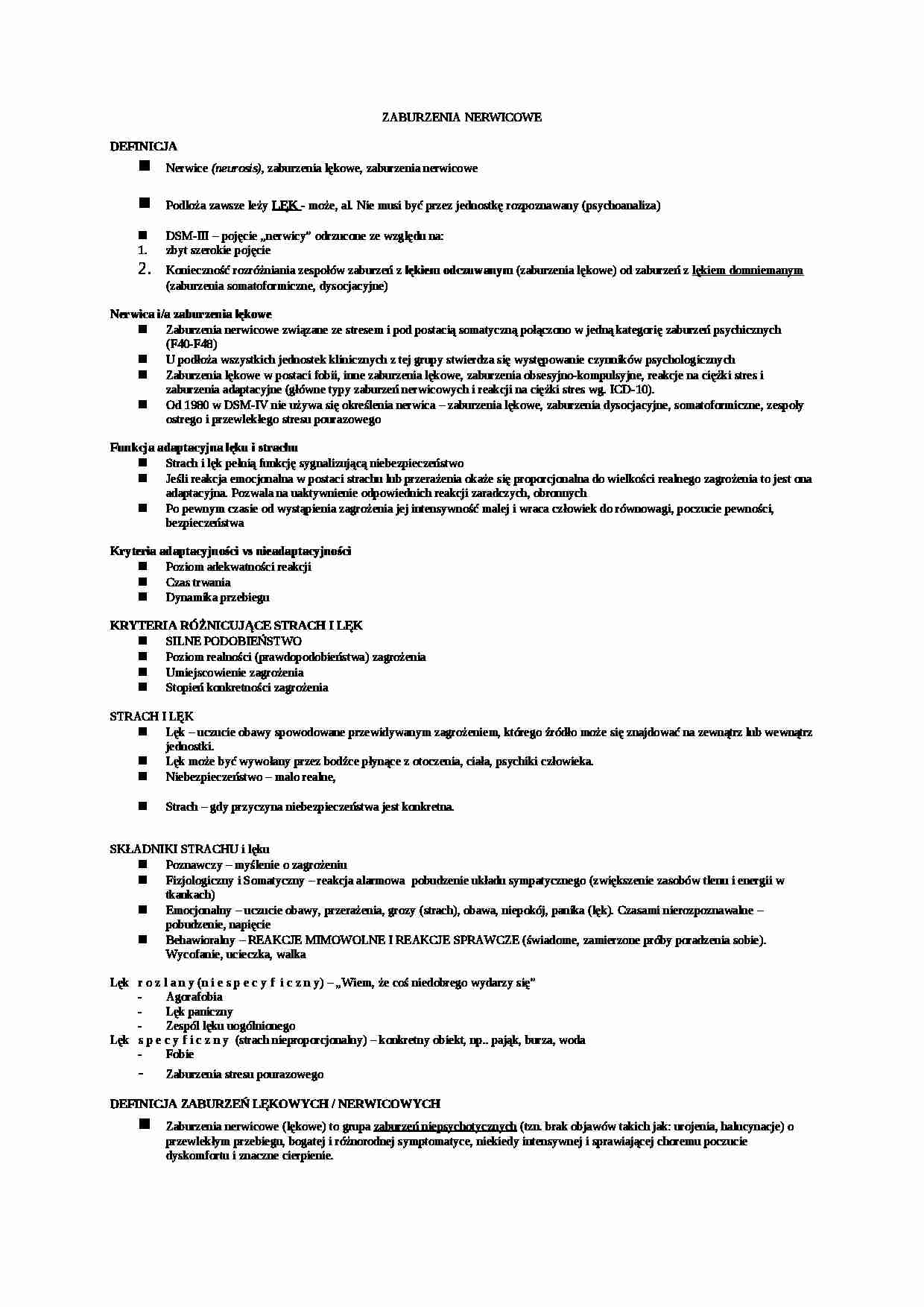 Zaburzenia nerwicowe - strona 1