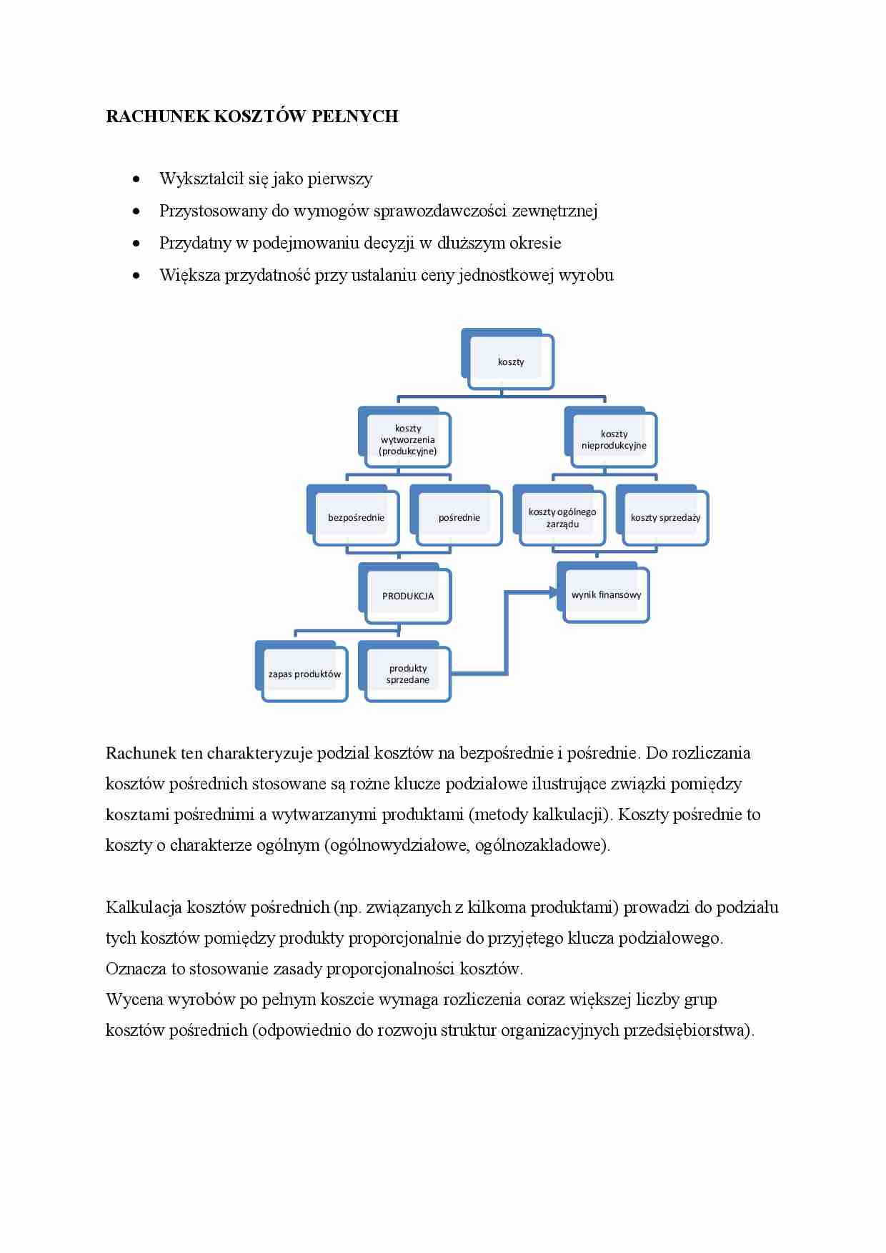 Rachunek kosztów pełnych - omówienie - strona 1