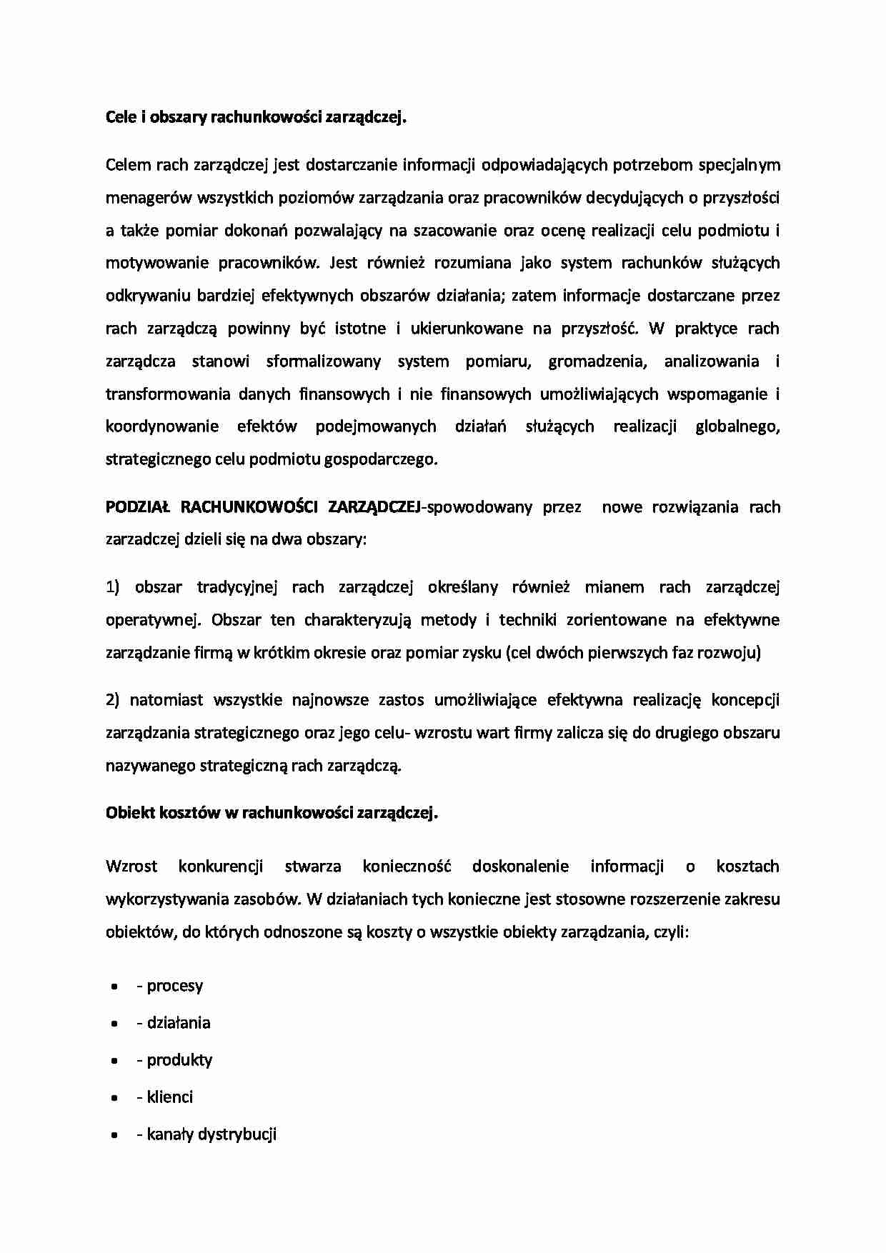  Cele i obszary rachunkowości zarządczej  - Kanał dystrybucji - strona 1