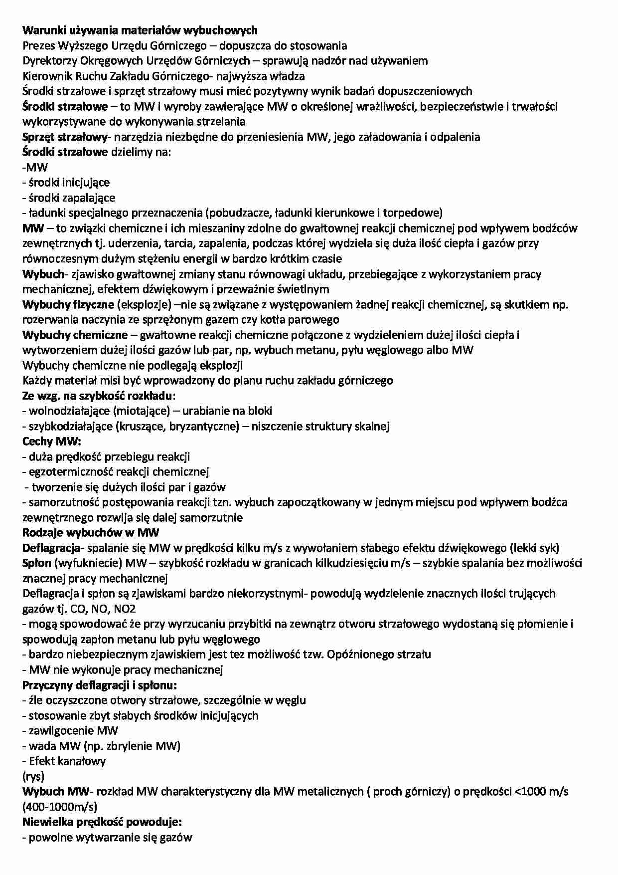 warunki używania materiałów wybuchowych - omówienie - strona 1