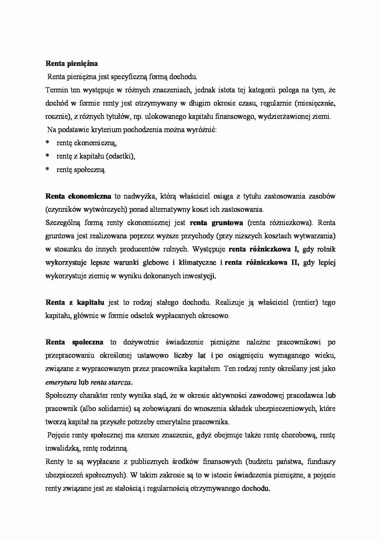 Renta - omówienie zagadnienia - strona 1