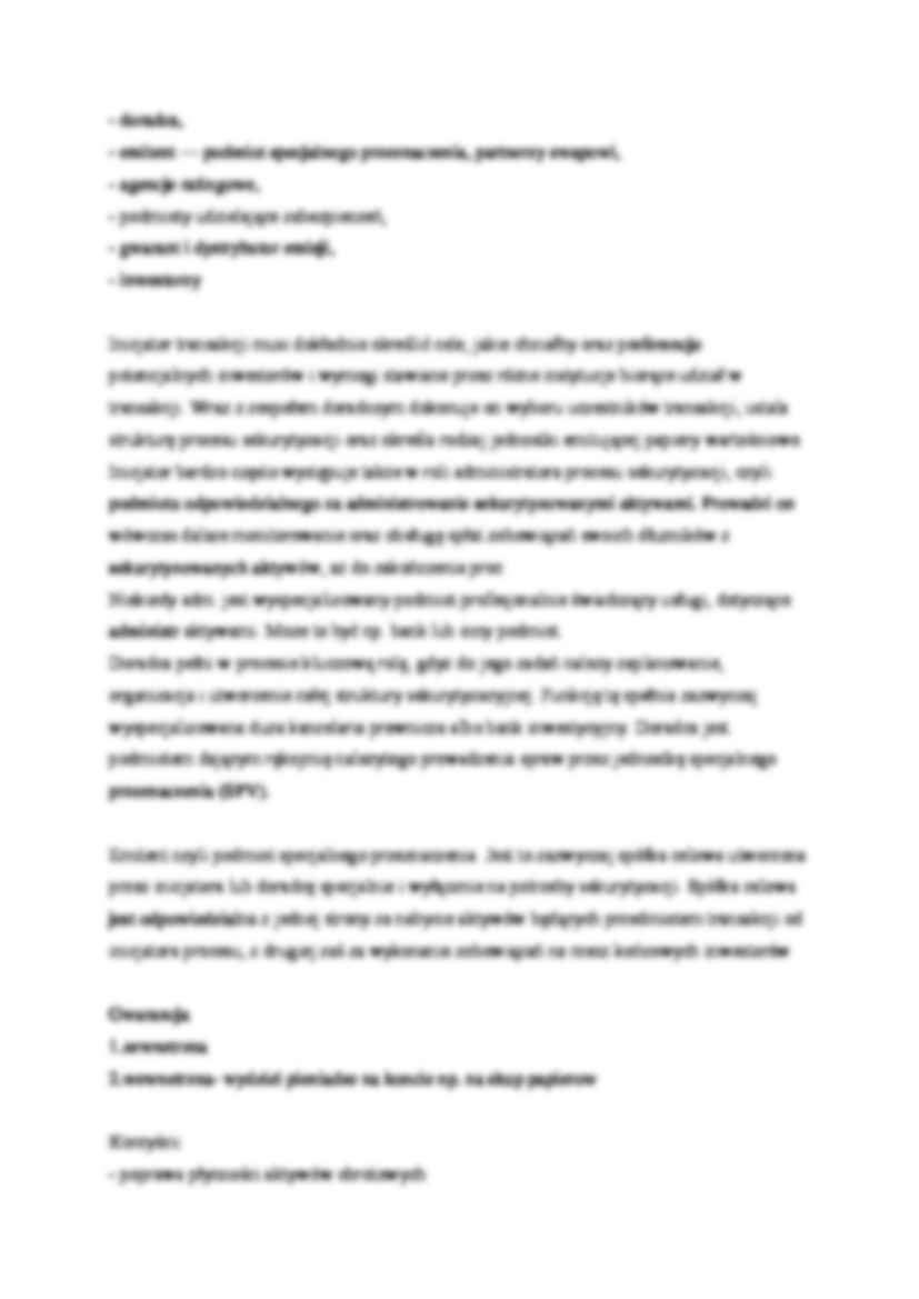 Sekurytyzacja - omówienie zagadnienia - strona 2