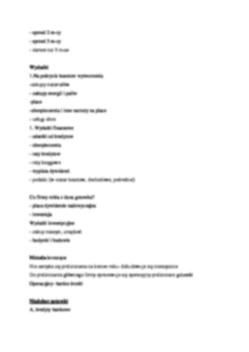 Zarządzanie gotówką  - wykład - strona 2