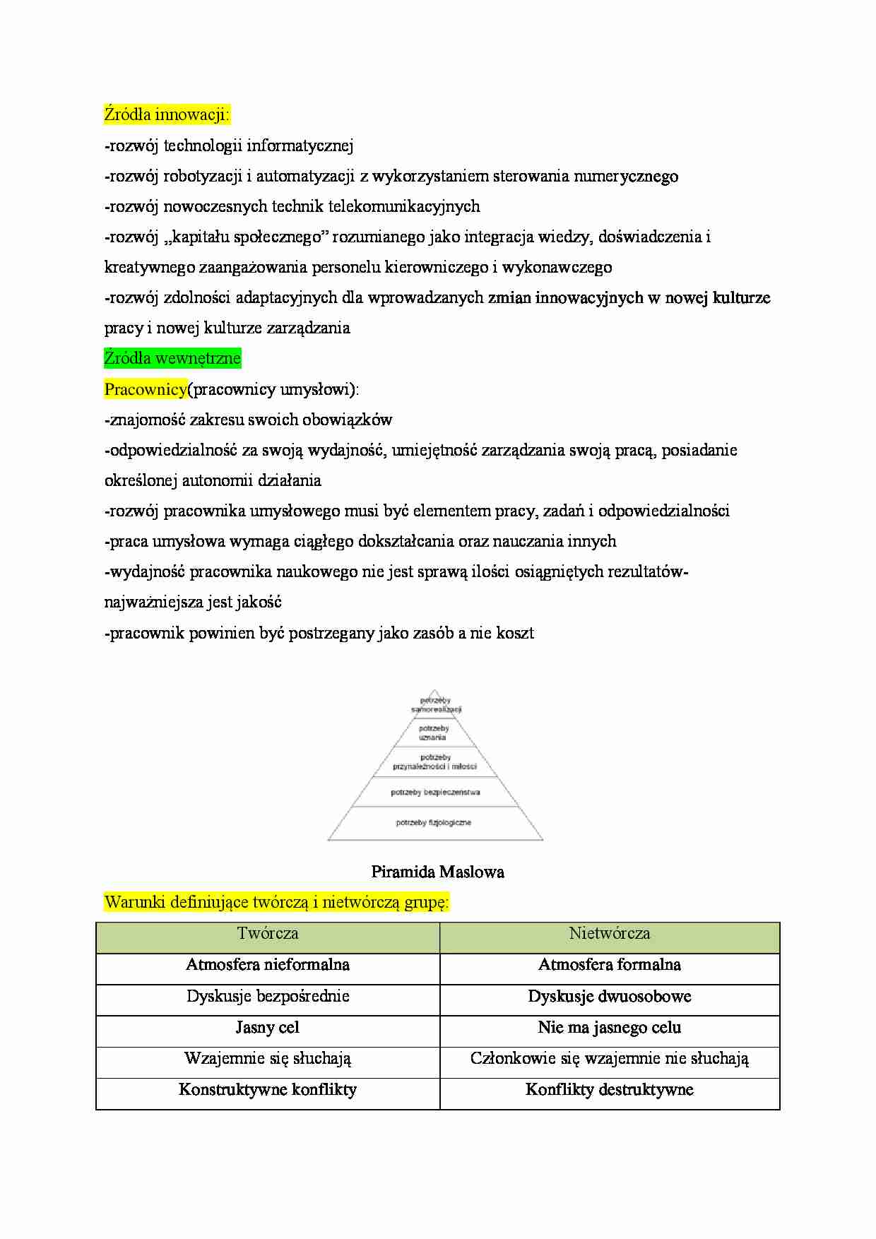 Źródła innowacji - wykład - strona 1