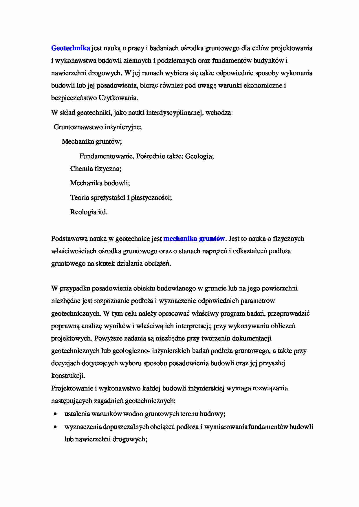 Geotechnika - omówienie - strona 1