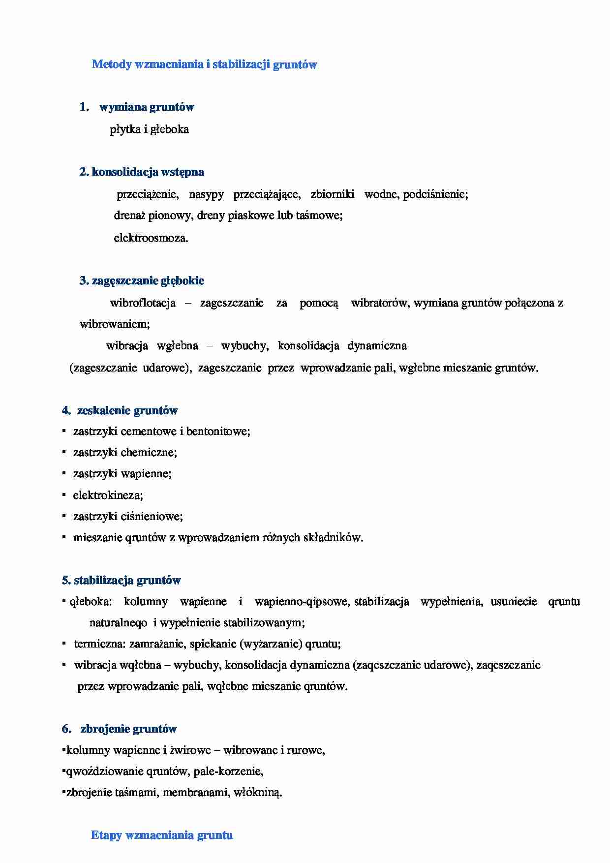 Metody wzmacniania i stabilizacji gruntów - omówienie - strona 1