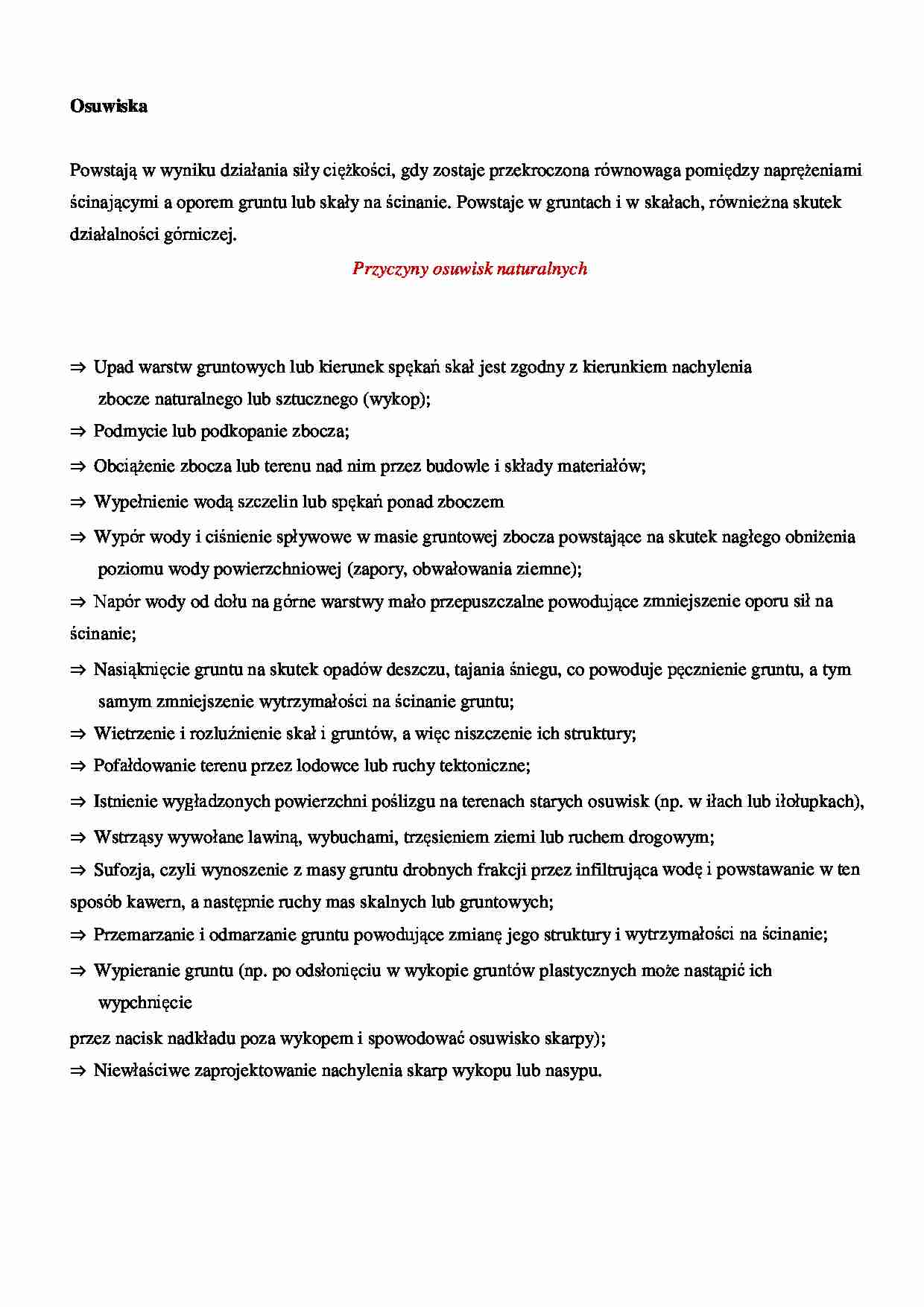 Osuwiska - omówienie - strona 1