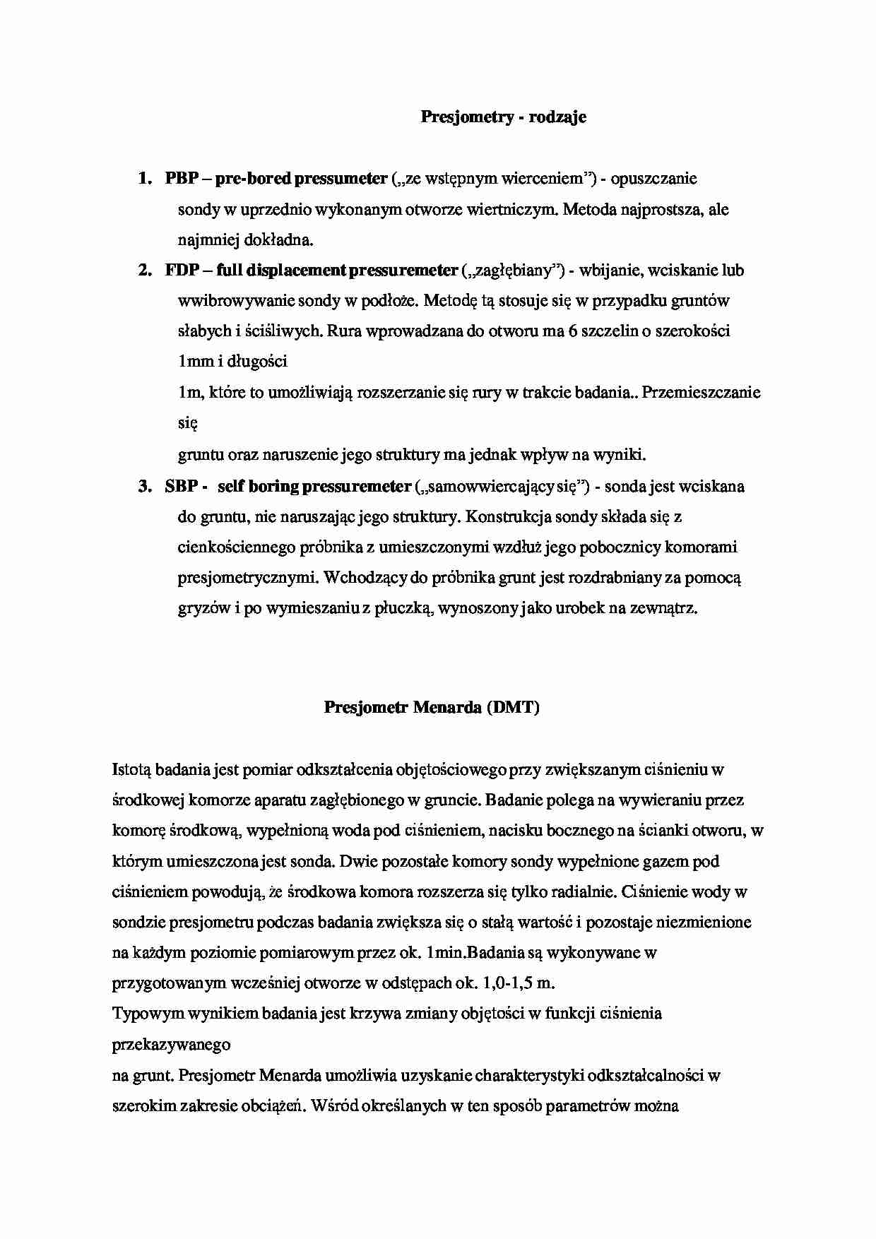 Presjometry - omówienie zagadnienia - strona 1