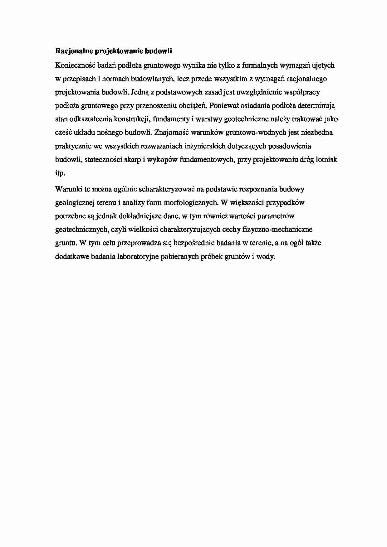 Racjonalne projektowanie budowli - omówienie zagadnienia - strona 1