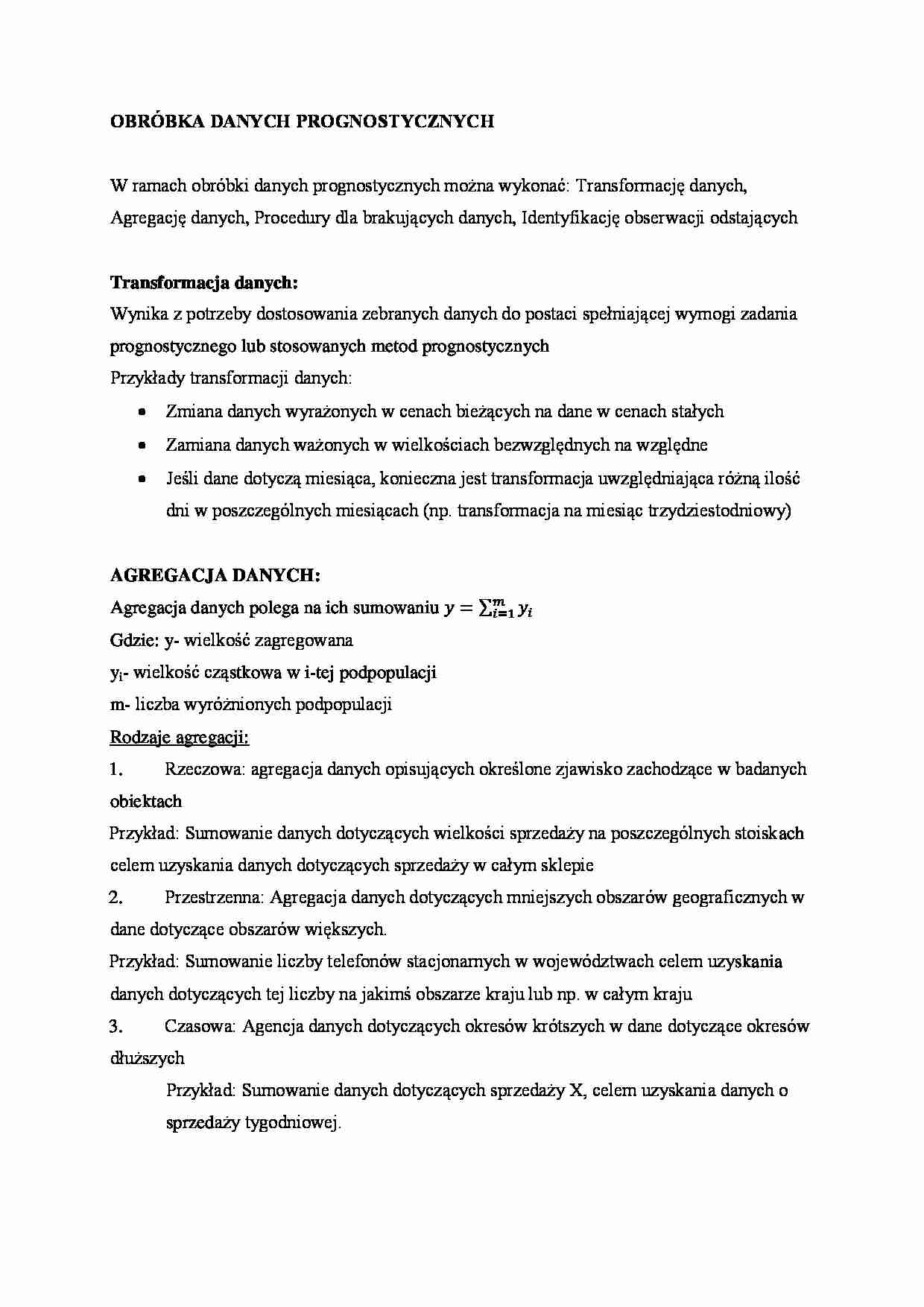 Obróbka danych prognostycznych  - omówienie - strona 1