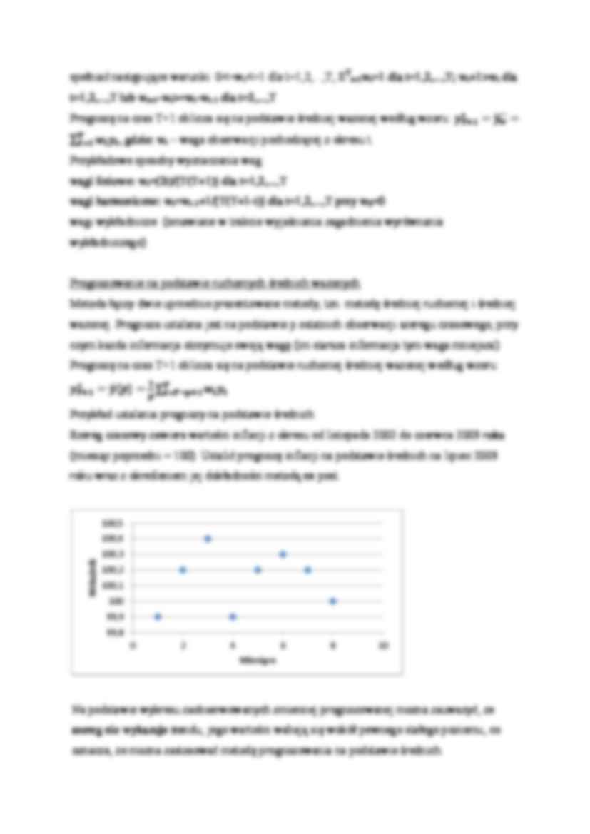 Prognozowanie na podstawie średnich  - omówienie - strona 2