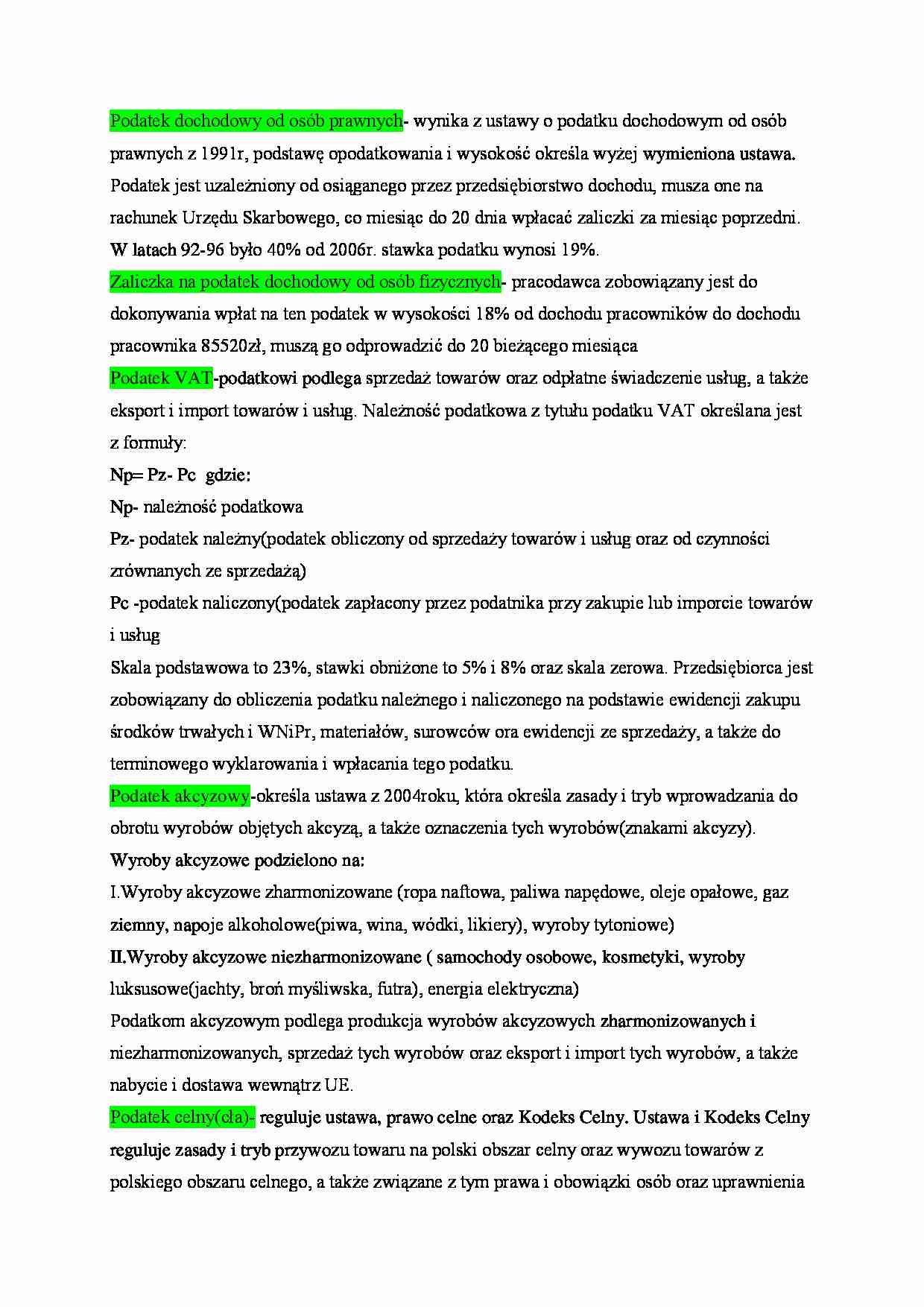 podatki - omówienie  - strona 1