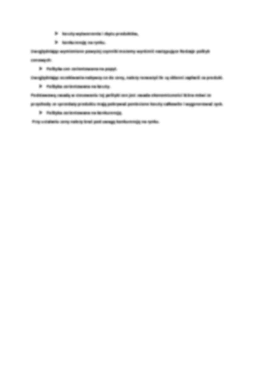 Polityka ustalania cen na produkty - omówienie  - strona 2