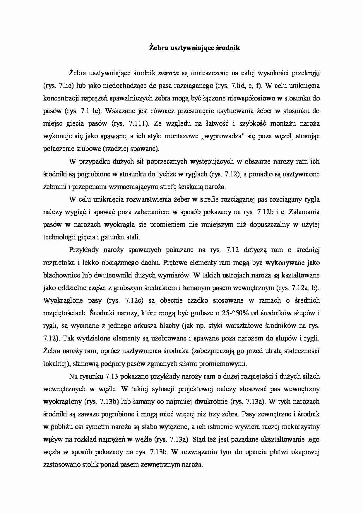 Żebra usztywniające środnik - wykład - strona 1