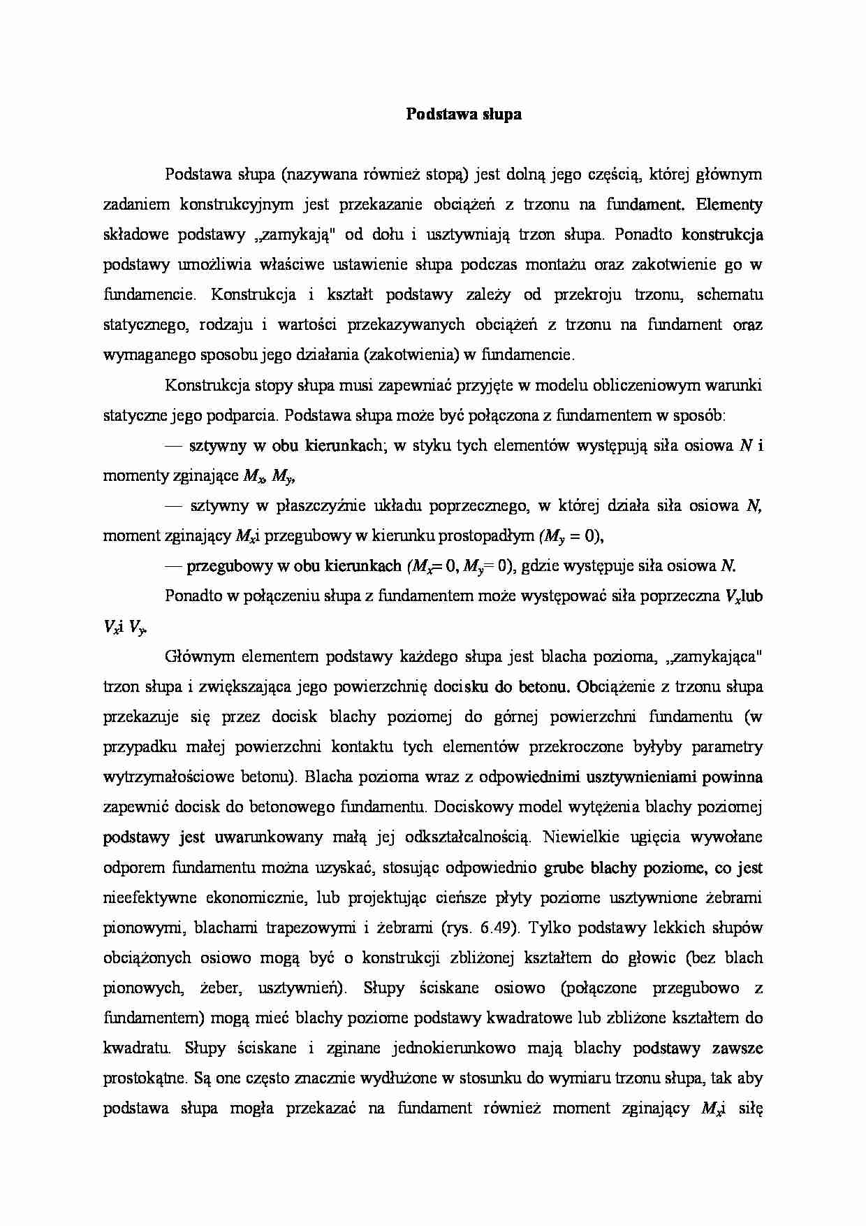 Podstawa słupa - wykład - strona 1