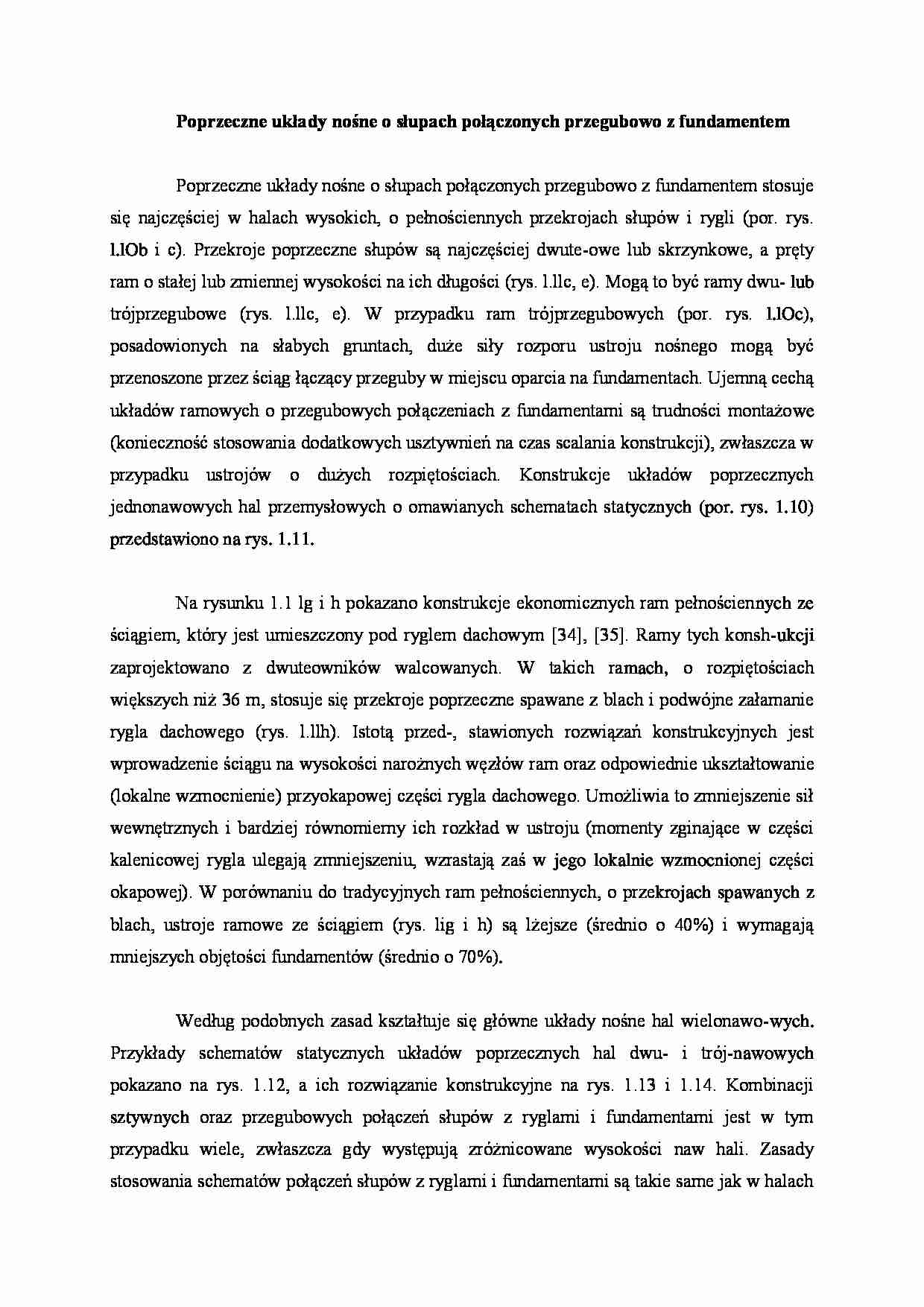 Poprzeczne układy nośne - wykład - strona 1