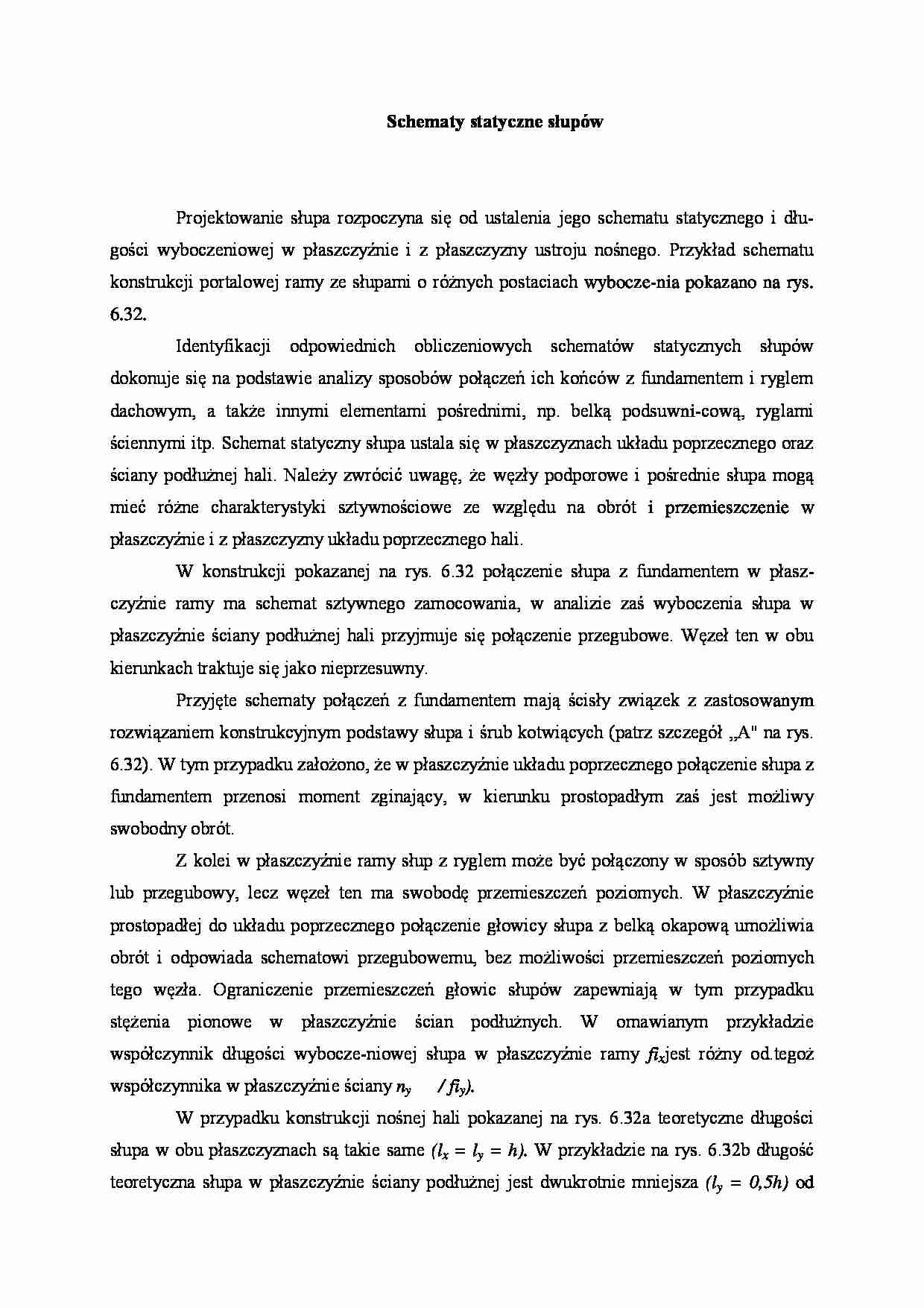 Schematy statyczne słupów - wykład - strona 1