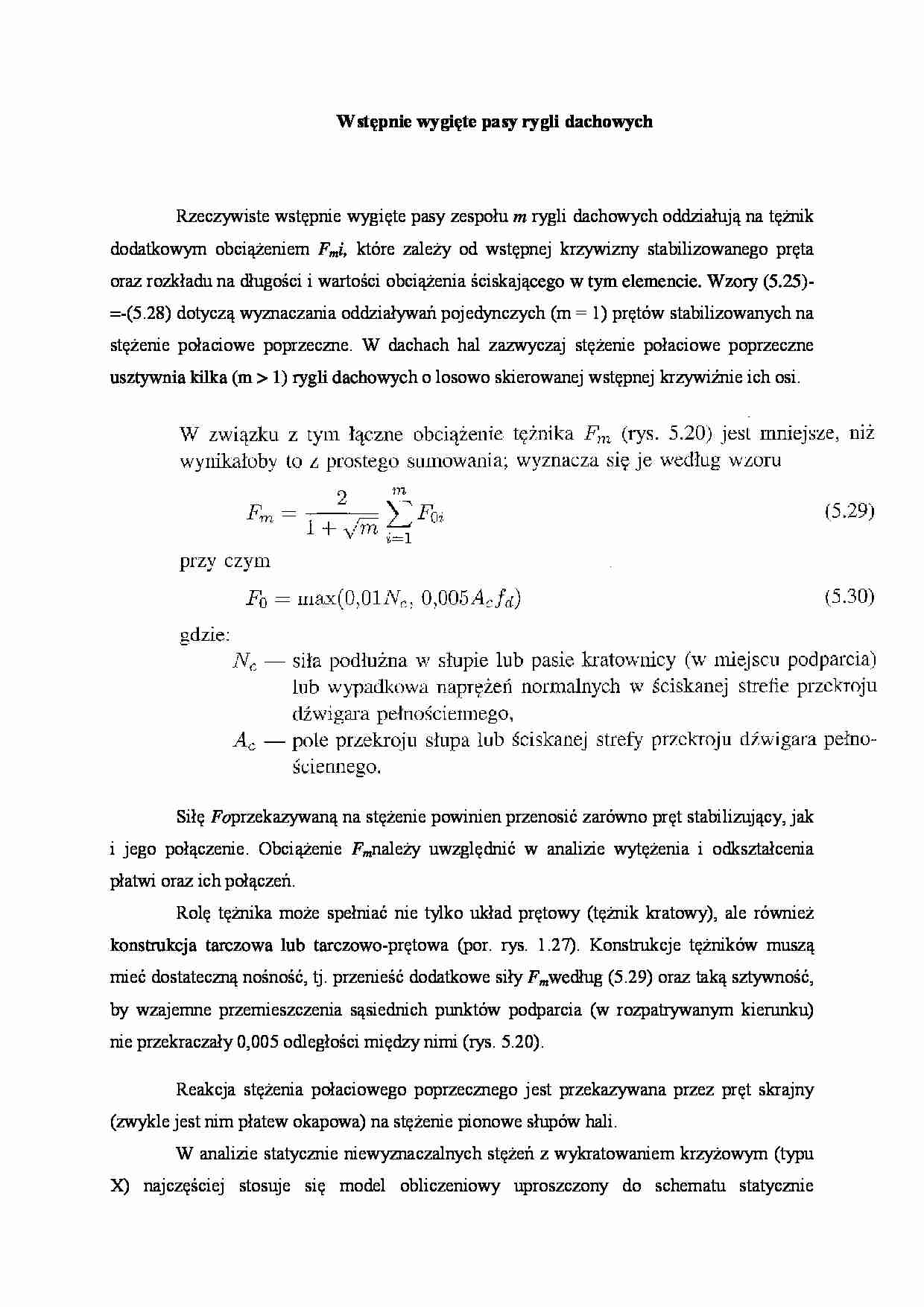 Wstępnie wygięte pasy rygli dachowych - wykład - strona 1