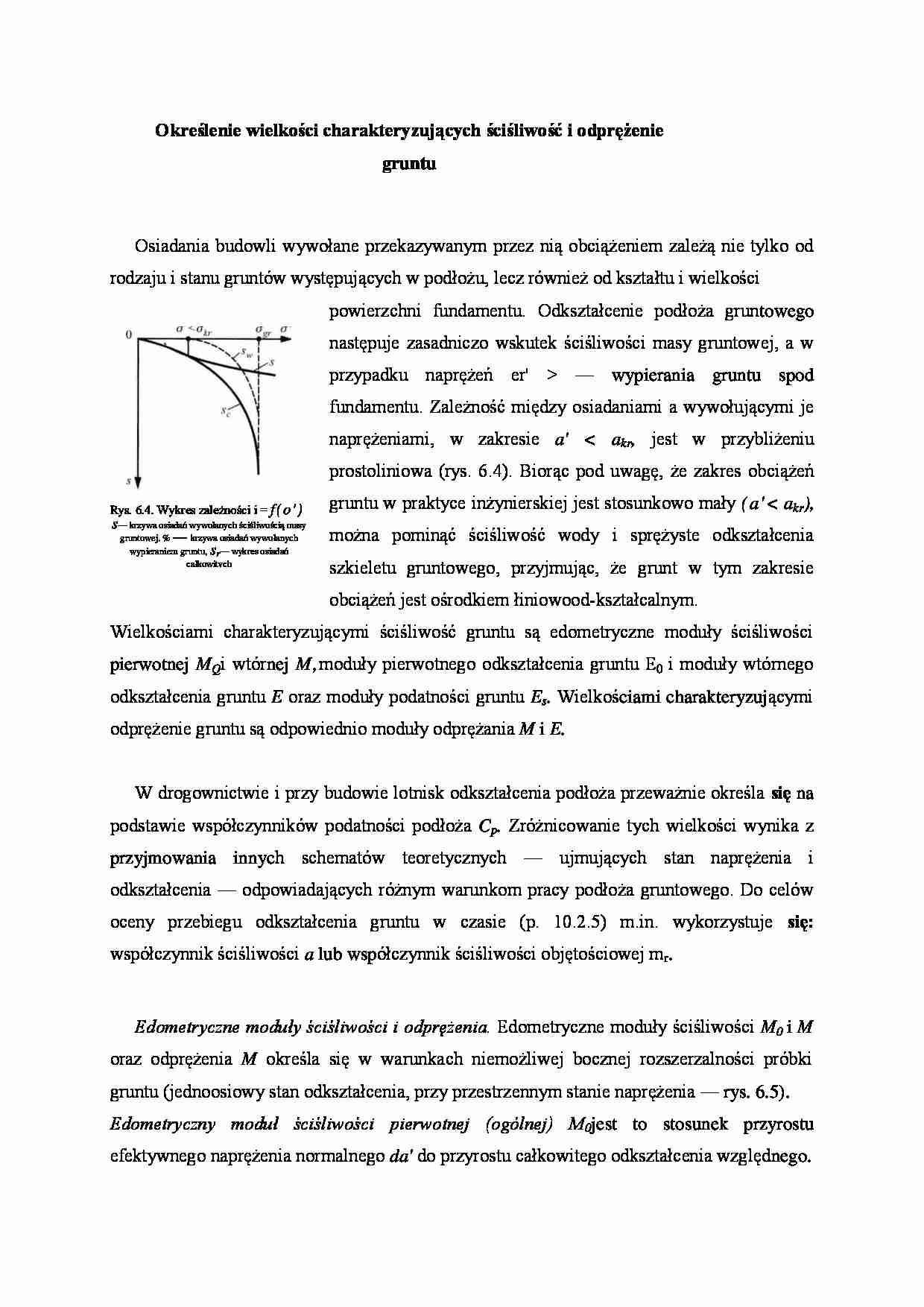 Wykład - ściśliwość i odprężenie gruntu - strona 1