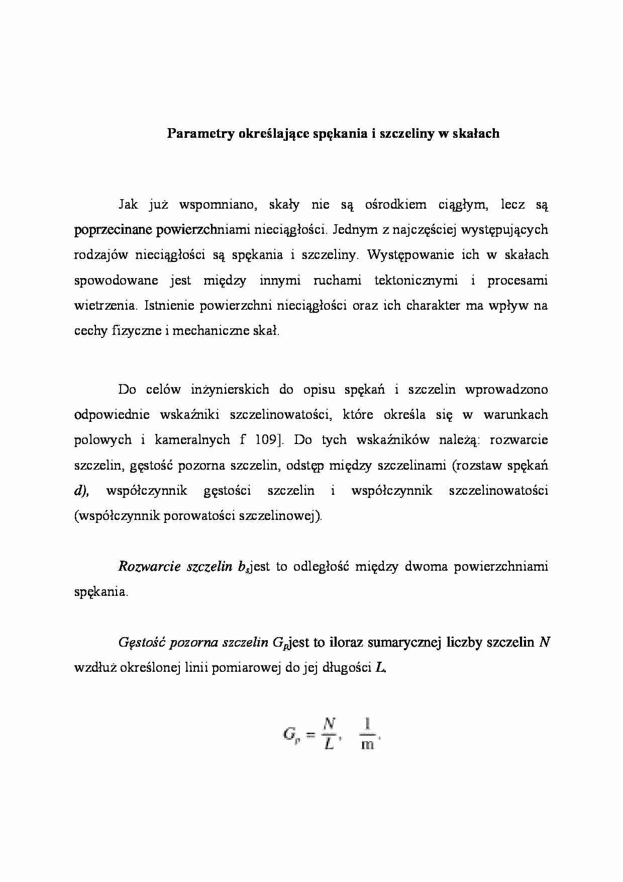 Wykład - spękania i szczeliny w skałach - strona 1