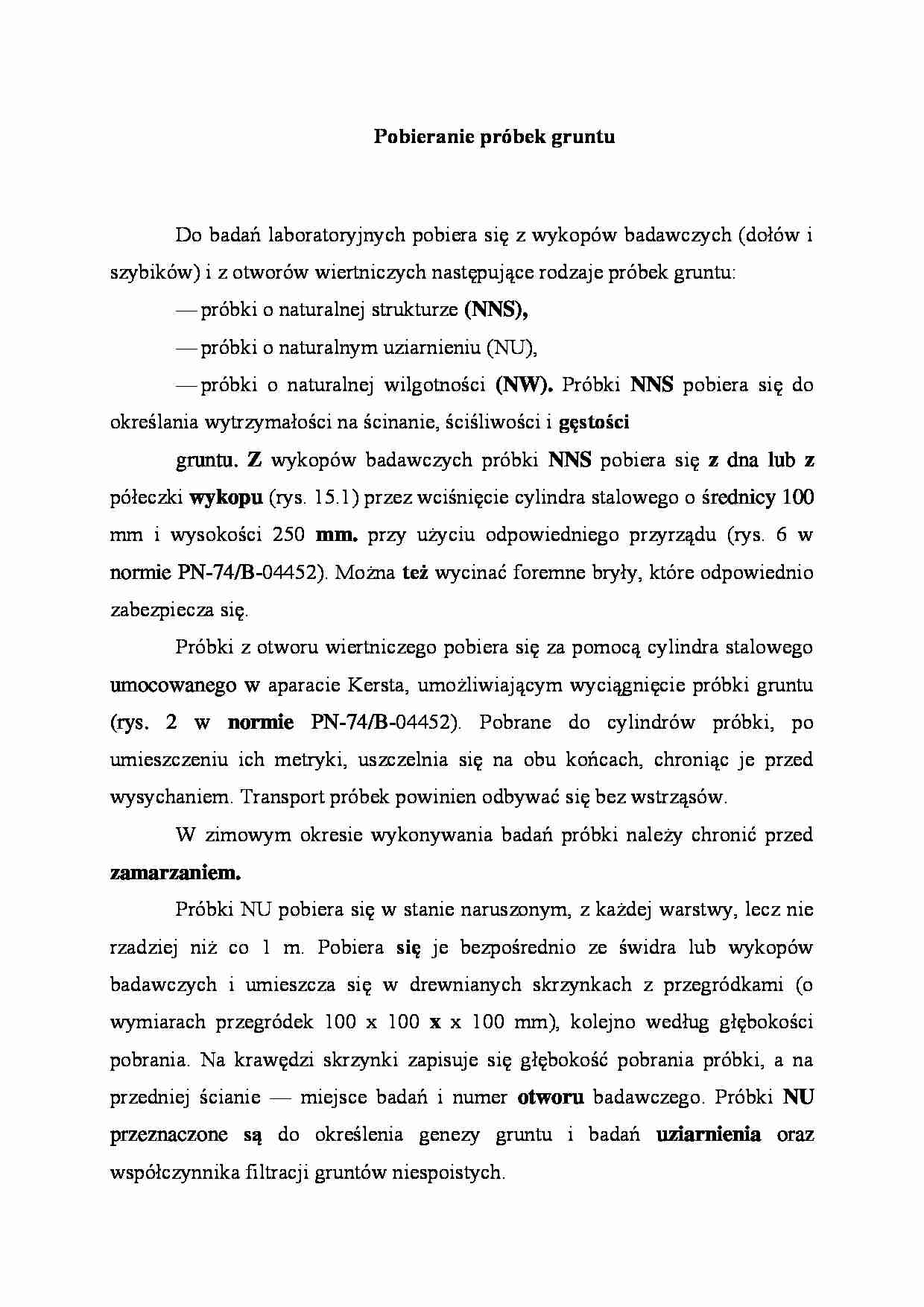 Pobieranie próbek gruntu - wykład - strona 1