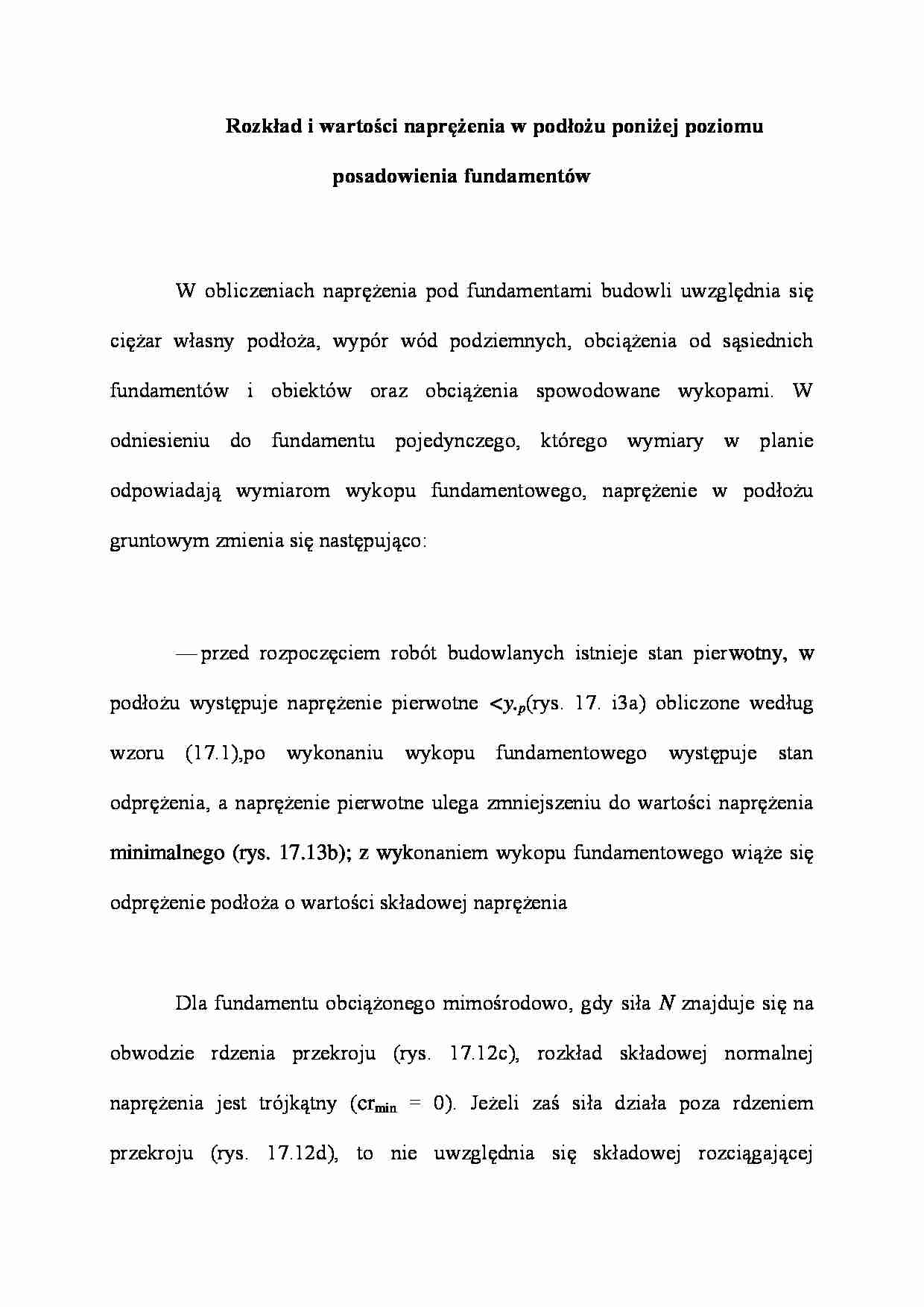 Rozkład i wartości naprężenia - wykład - strona 1