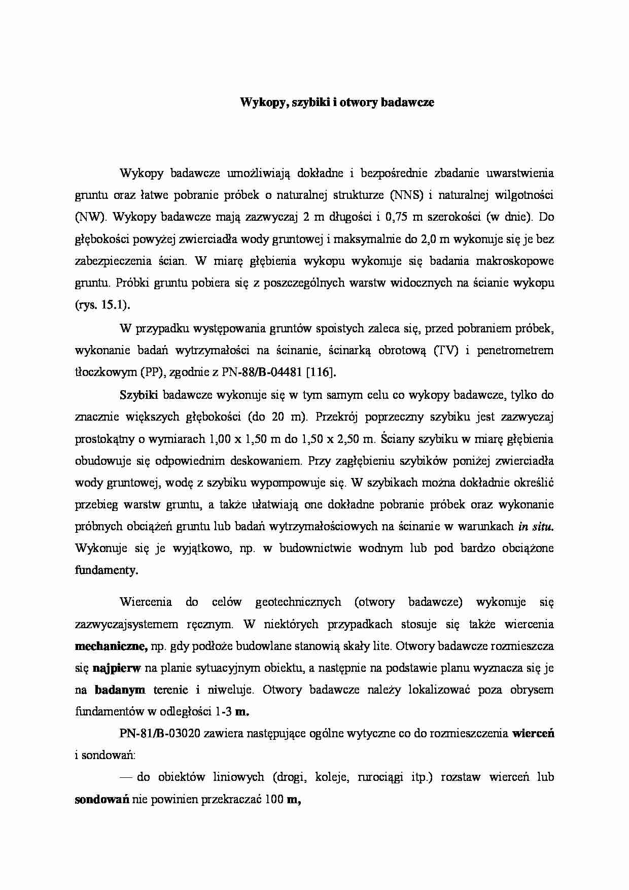 Wykopy - wykład - strona 1