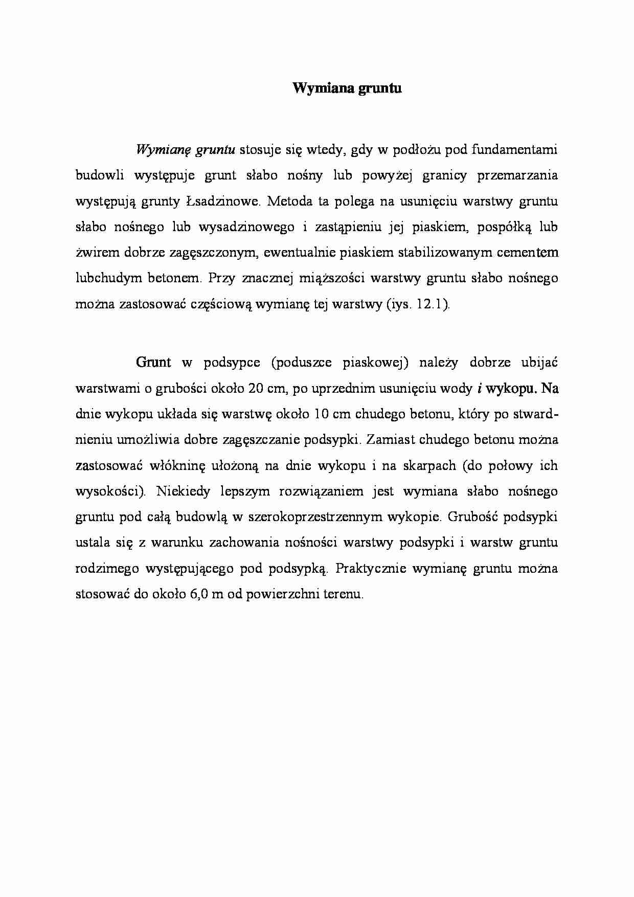 Wymiana gruntu - wykład - strona 1