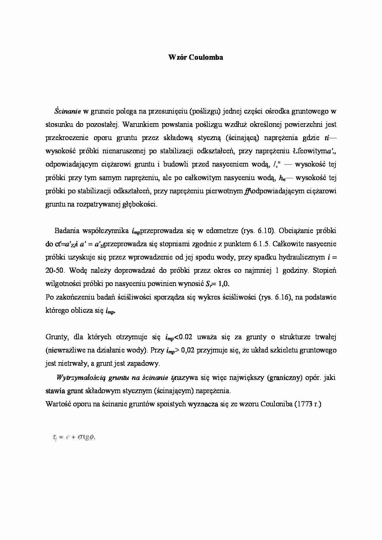 Wzór Coulomba - wykład - strona 1